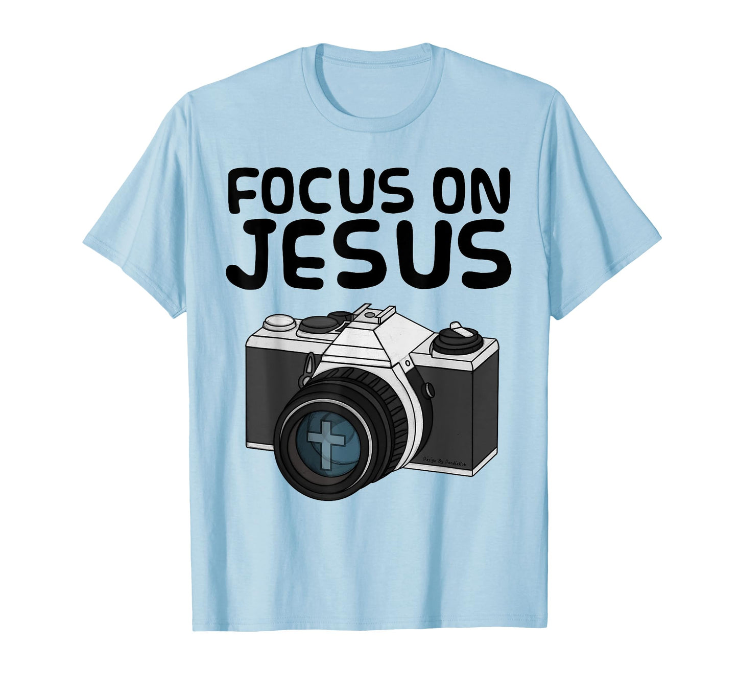 Focus On Jesus, Christian Photographer, Retro Camera Church T-Shirt