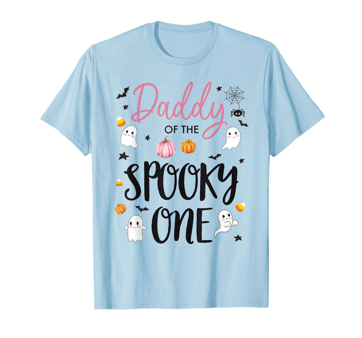 Daddy of The Spooky One Girl 1st Birthday Pink Halloween T-Shirt