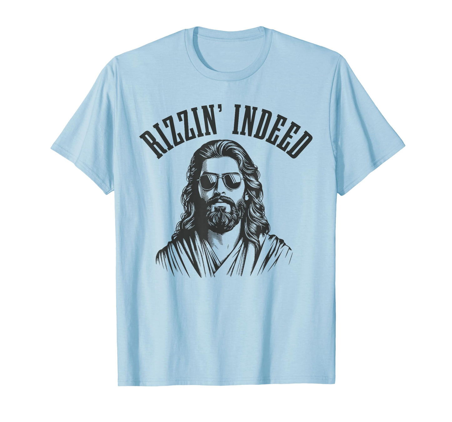 Rizzin' Indeed Funny Jesus He Is Rizzin' Easter Christian T-Shirt