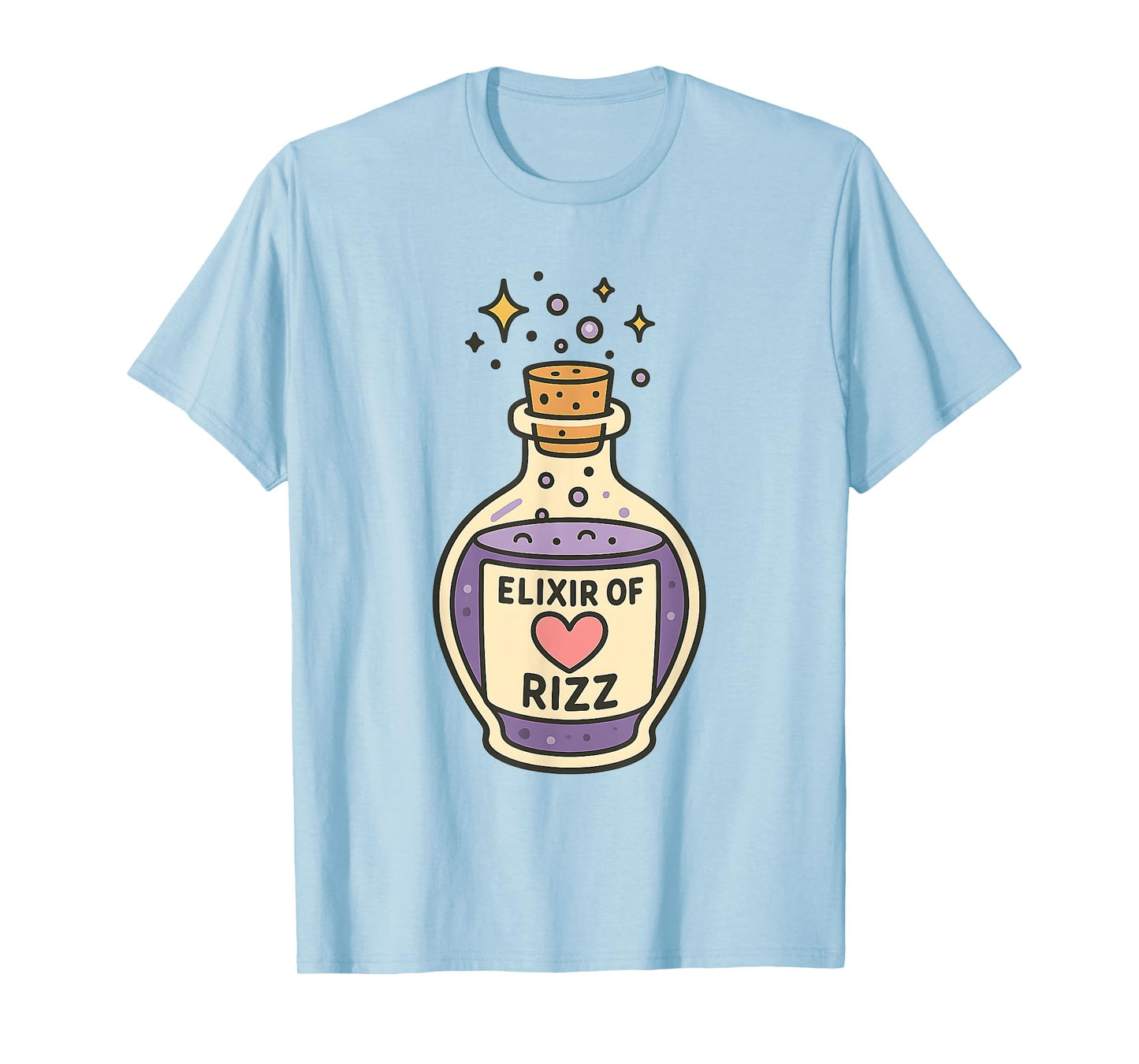 Elixir of Rizz Funny Magic Potion Cute Gamer Slang Meme T-Shirt