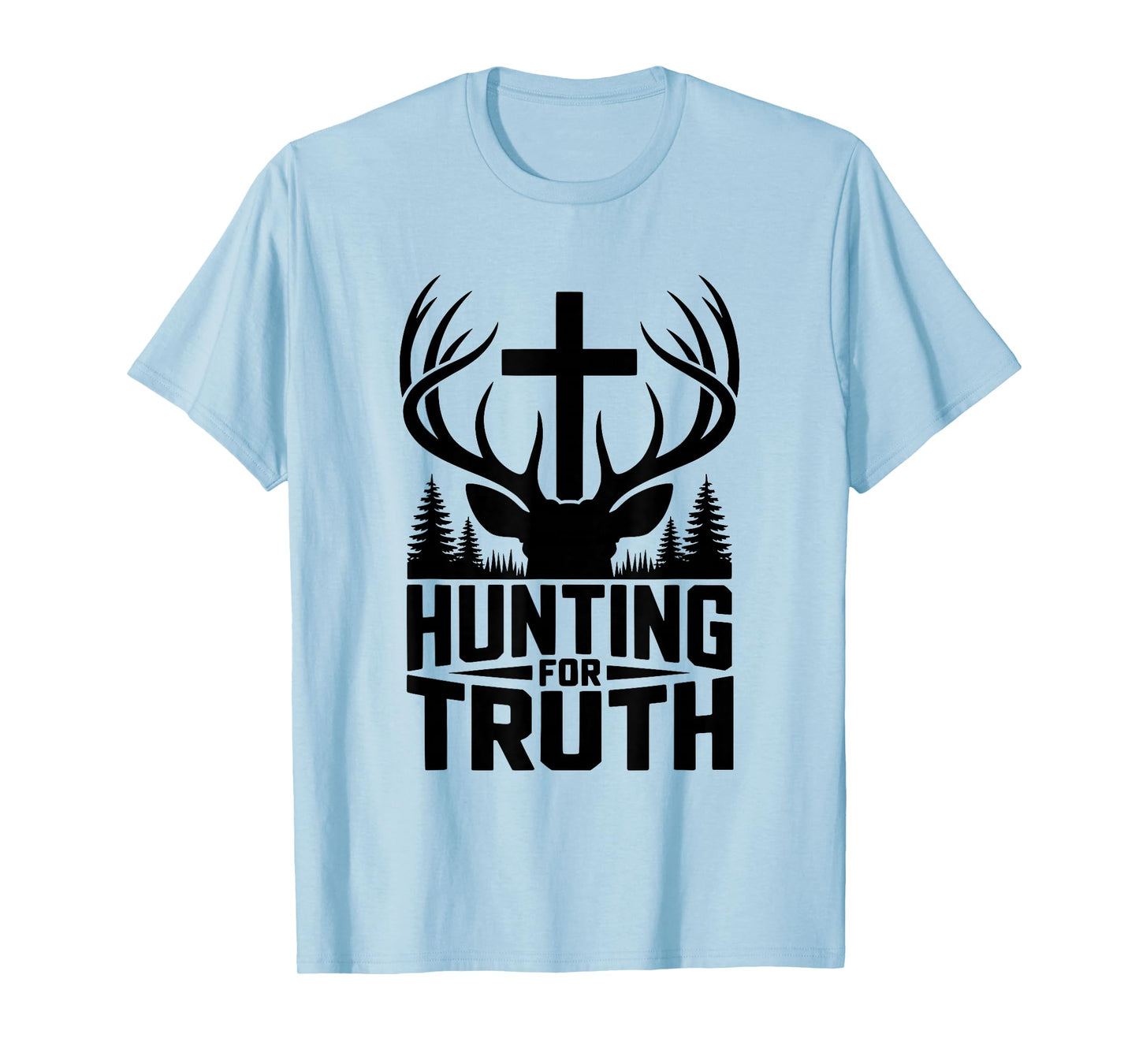 Hunting for Truth Deer Antlers with Cross Christian Outdoors T-Shirt