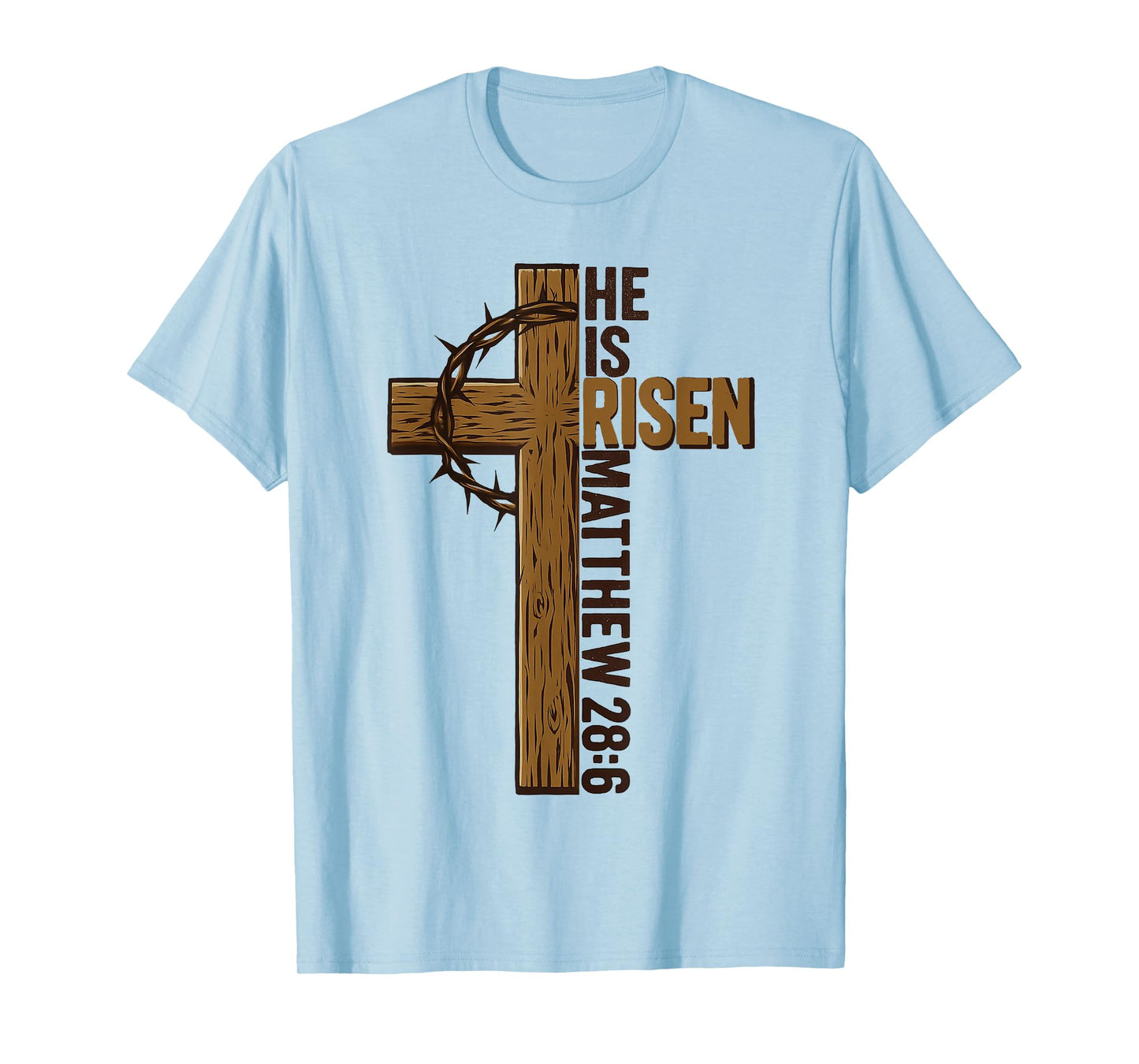He Is Risen Easter Cross Christian Design family squad T-Shirt