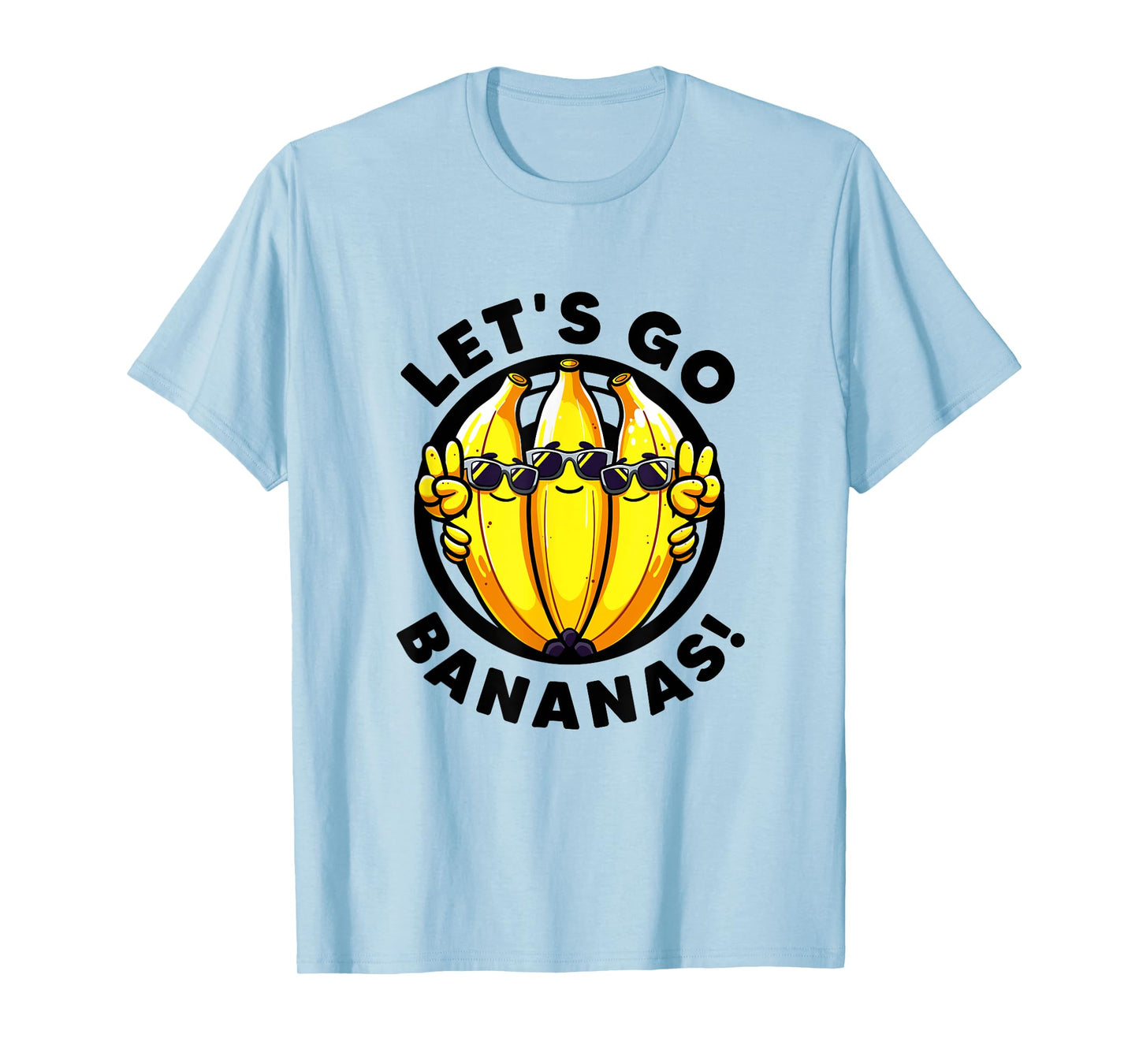 Lets Go Bananas Cute Yellow Banana Lover Fruit Funny Bananas T-Shirt