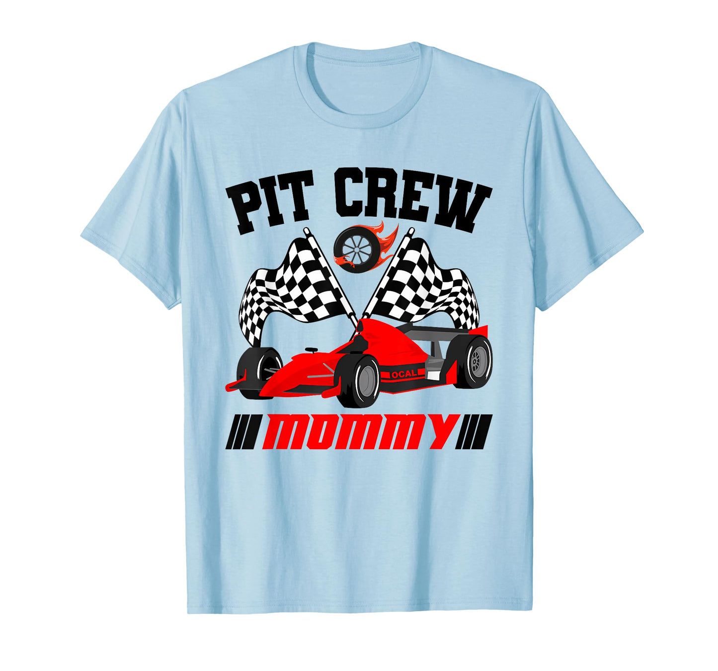 Mommy Pit Crew Race Birthday Party Racing Matching Family T-Shirt
