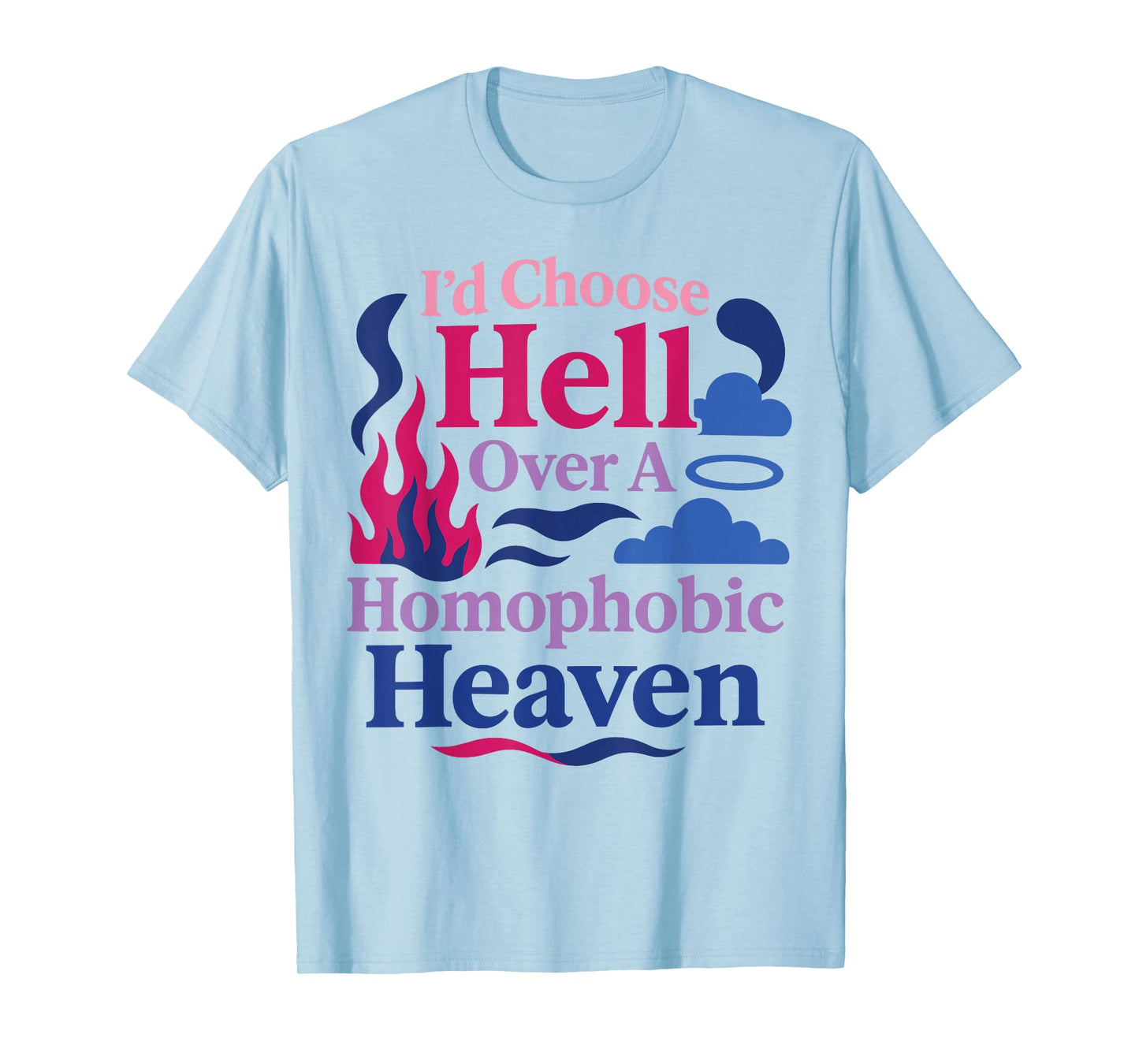 Bisexual Bi Pride Flag Colors Bible Faith Christian I'd T-Shirt