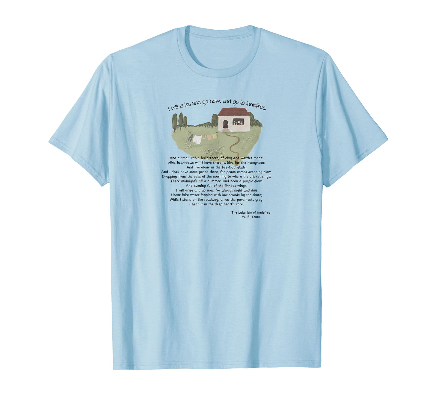 William Butler Yeats W.B. Yeats Poetry Innisfree Poem Gift T-Shirt