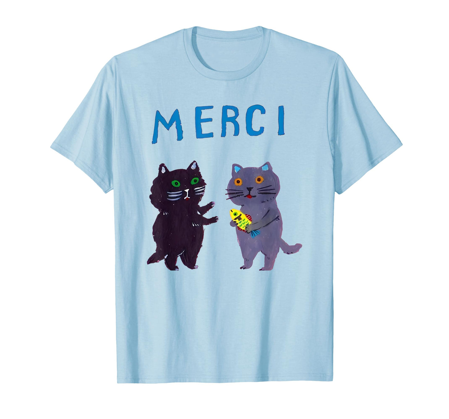 merci cat funny T-Shirt for Men Women