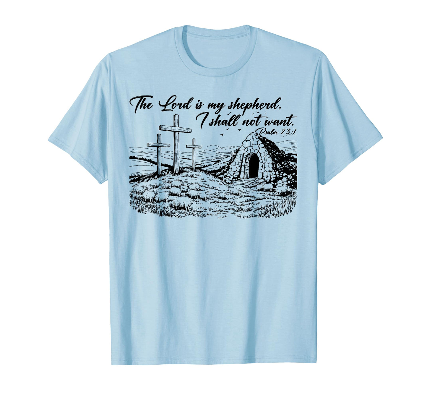 The Lord Is My Shepherd Jesus Christian Sheep Happy Easter T-Shirt