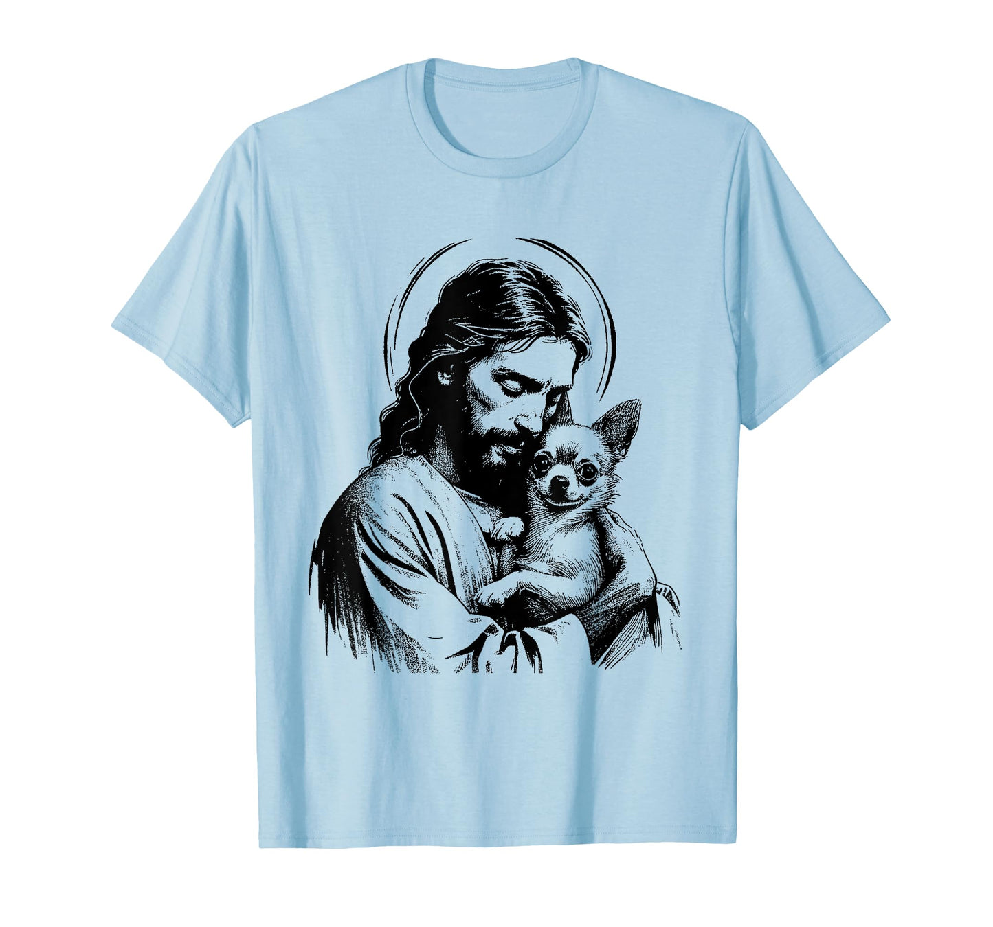 Retro Chihuahua Apparel Gifts Jesus Chihuahua Dog - Funny Christian Religious Dog Lover T-Shirt