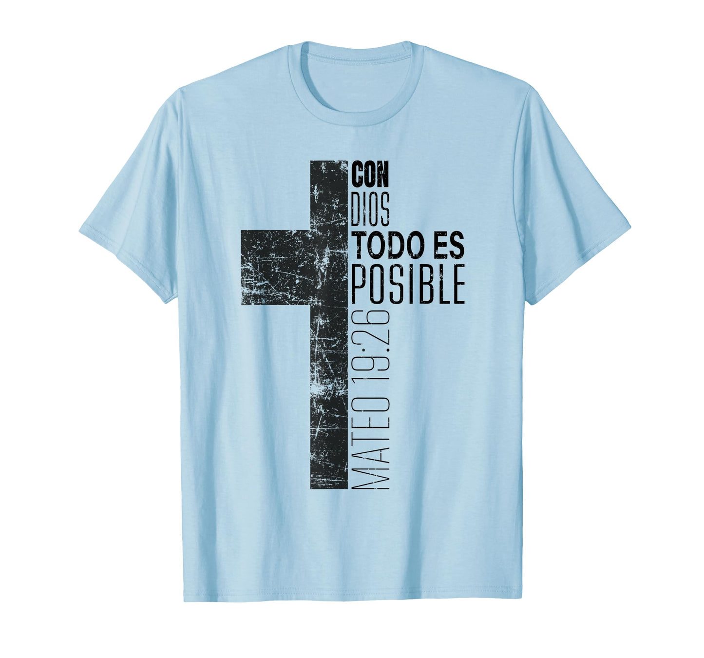 Vintage Christian Spanish Gifts Religious Bible Verse Cross T-Shirt