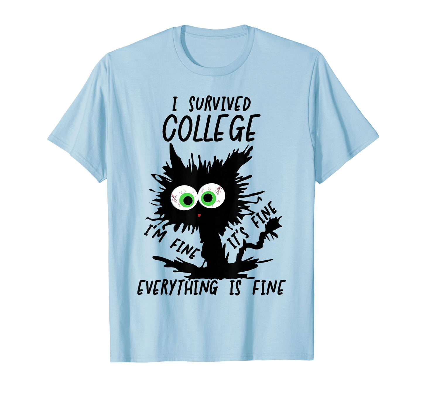 Funny College Grad 2025 I Survived College T-Shirt