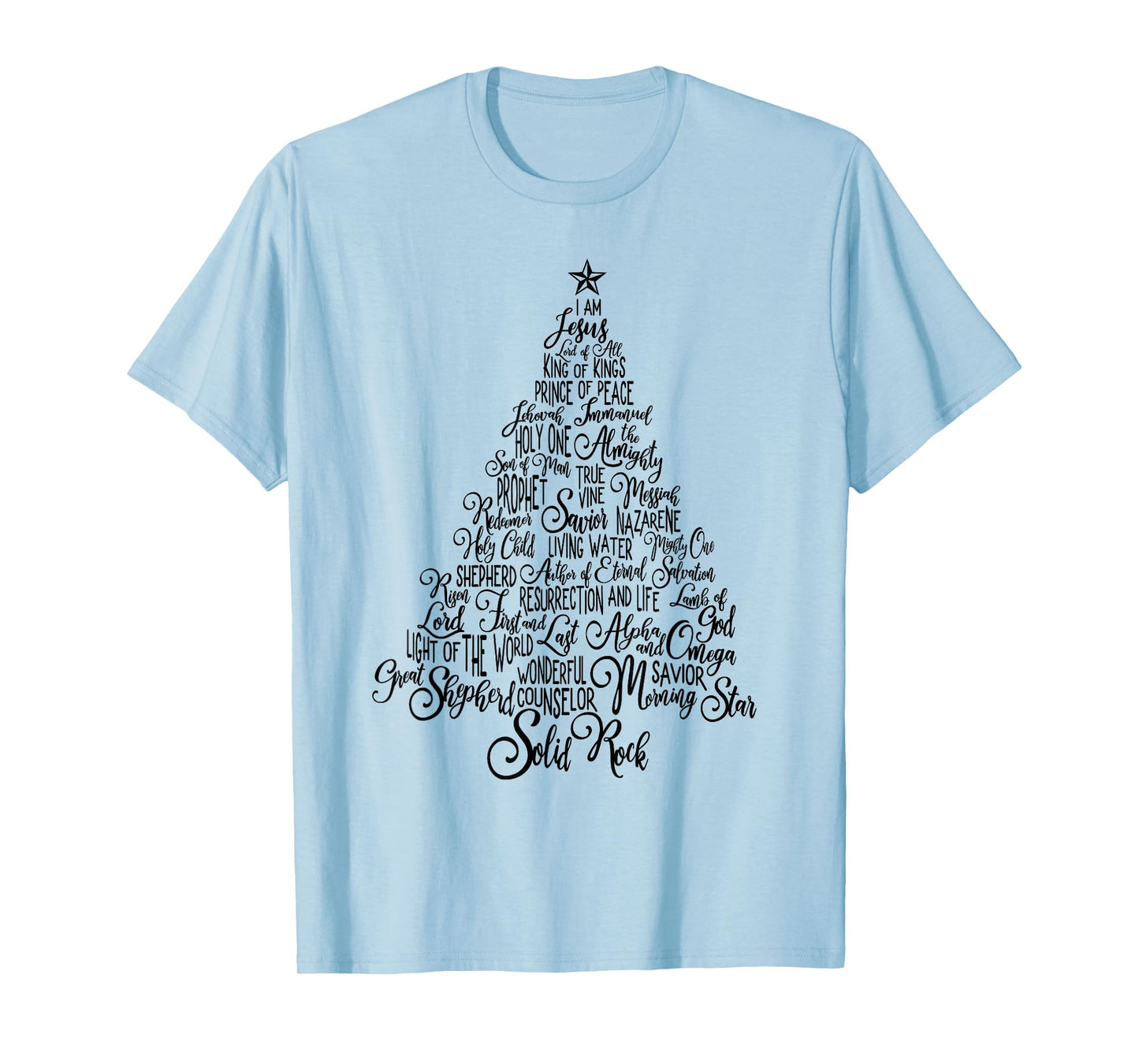 Names Of Jesus Christmas Tree Gift Amazing Xmas Tree Gift T-Shirt