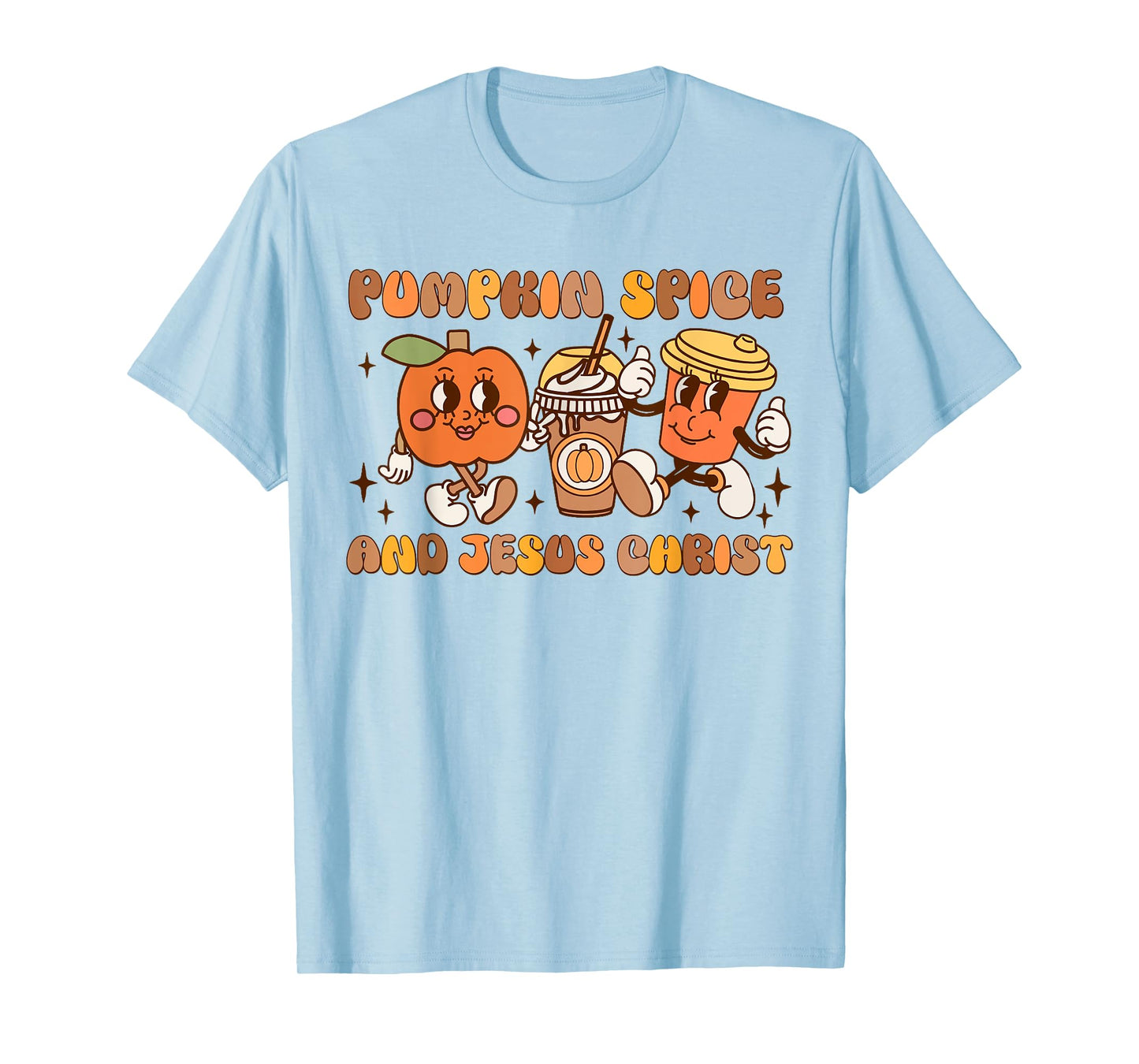Pumpkin Spice and Jesus Christ Retro Fall T-Shirt