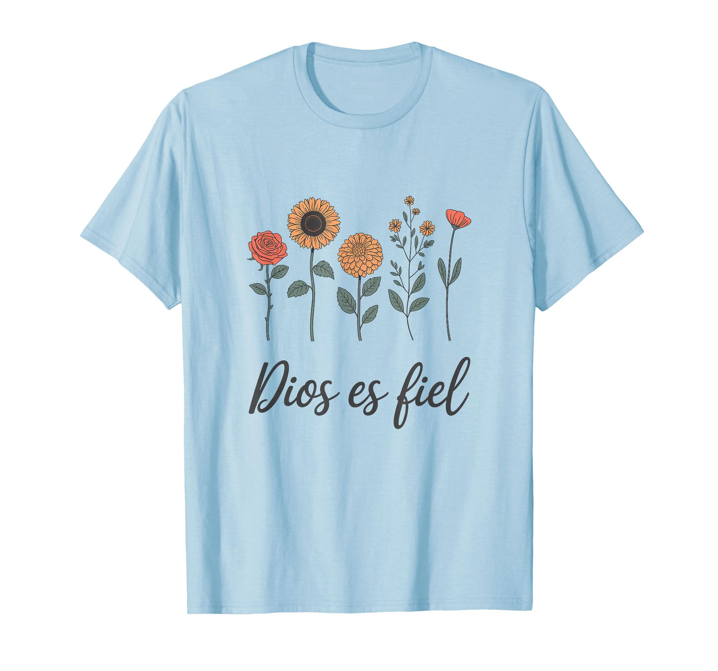 Christian Bible Verse Spanish Dios Es Fiel Cristianos T-Shirt