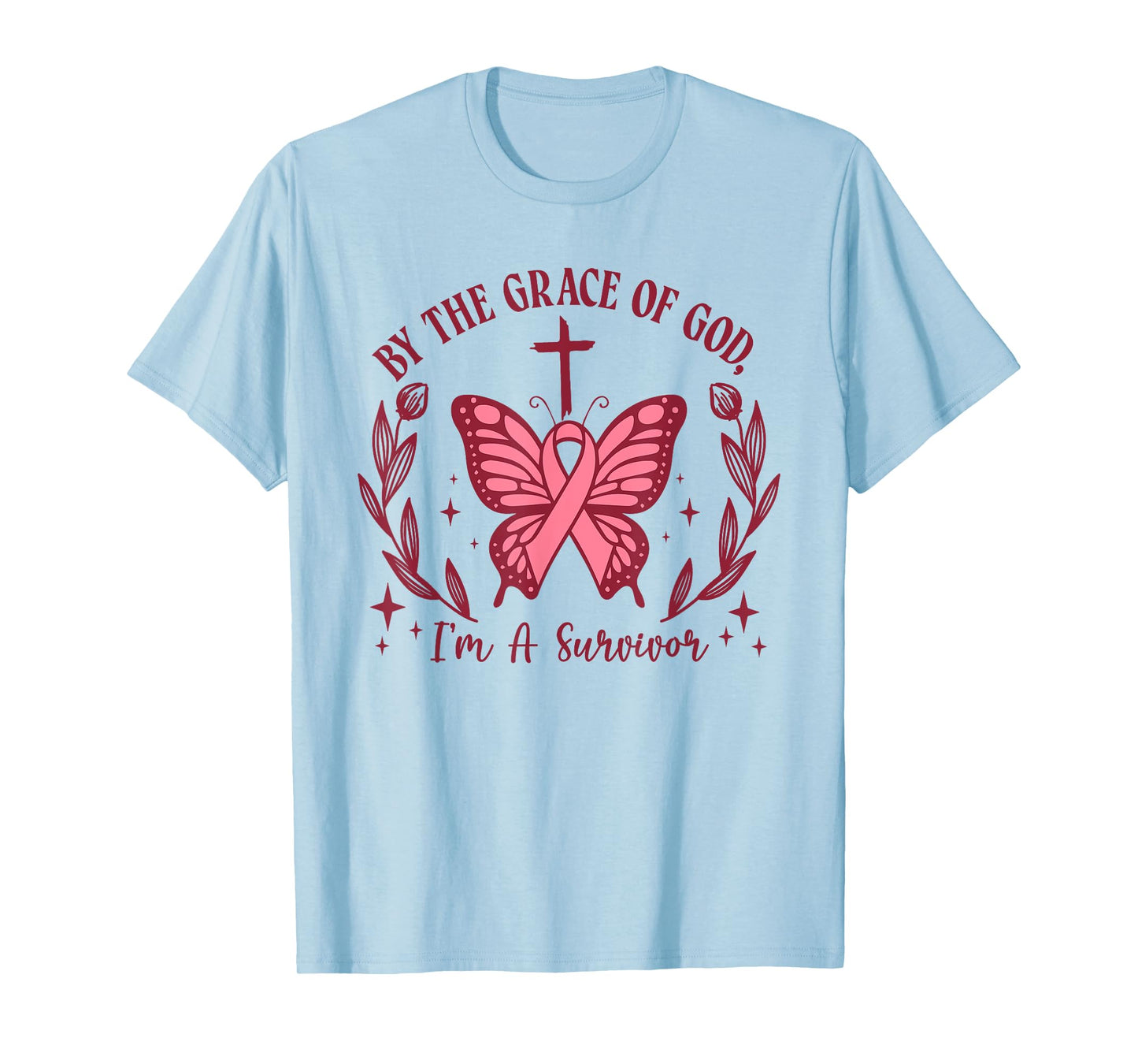 By The Grace Of God I’m A Survivor Breast Cancer Survivor T-Shirt