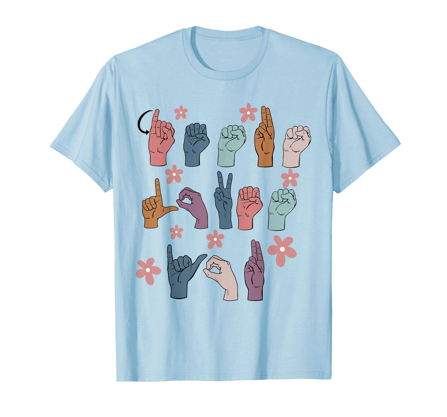 Jesus Loves You ASL Sign Language Christian Women Girls T-Shirt