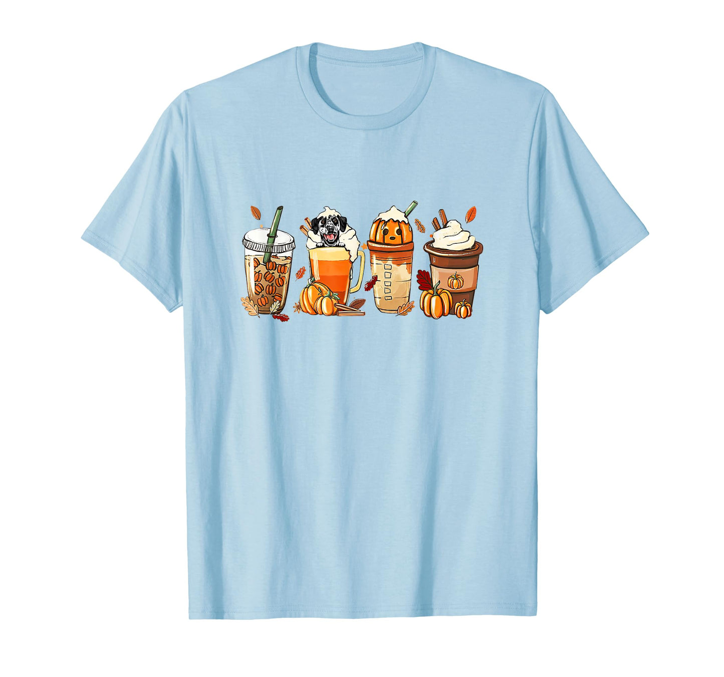 Dalmatian Lover Pumpkin Spice Fall Coffee Thanksgiving T-Shirt