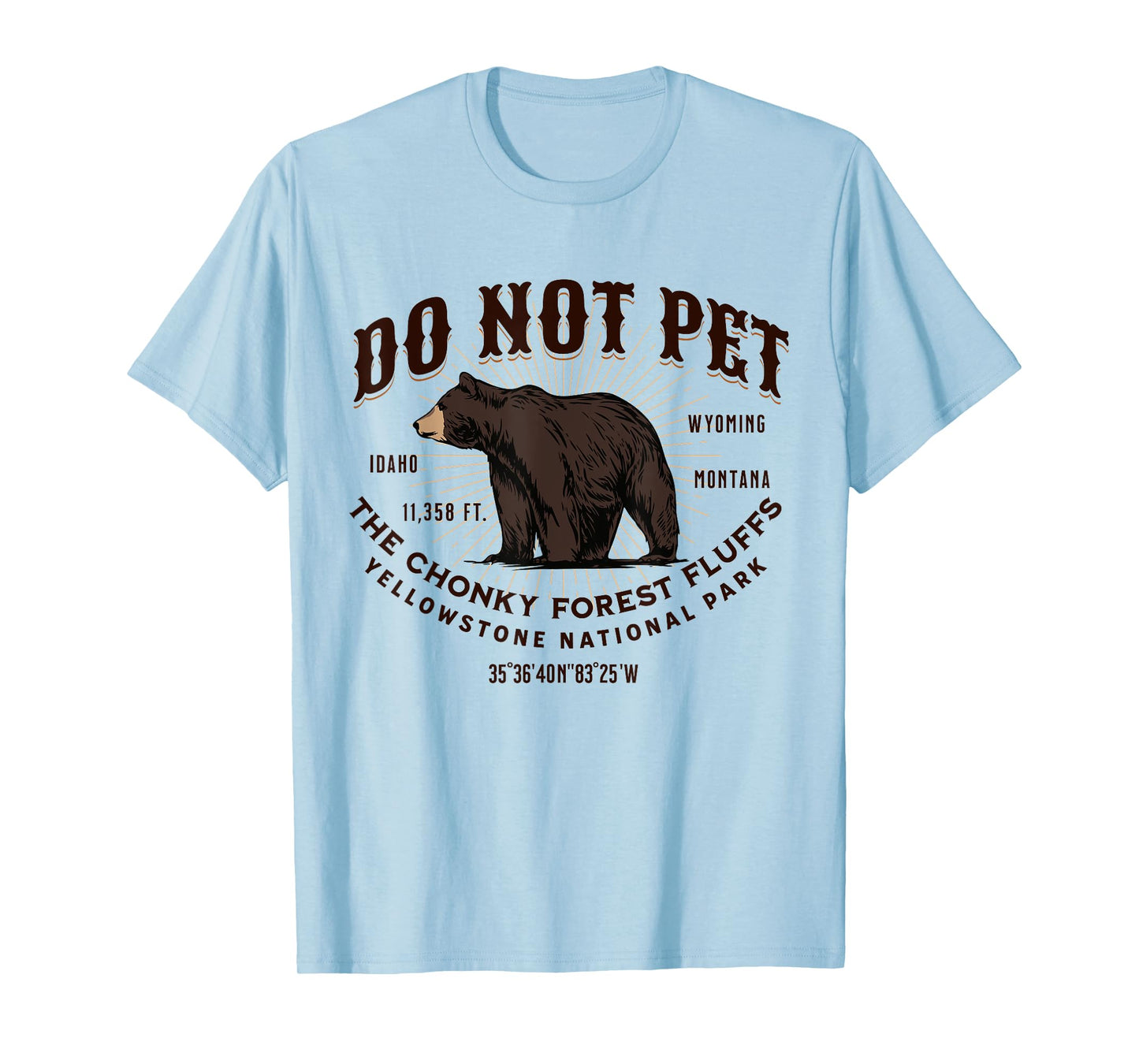 Yellowstone National Park Black Bear Funny Souvenir T-Shirt