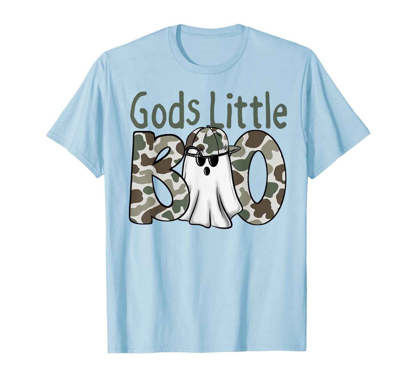 Halloween God's Little Boo Camouflage Boy Kid T-Shirt