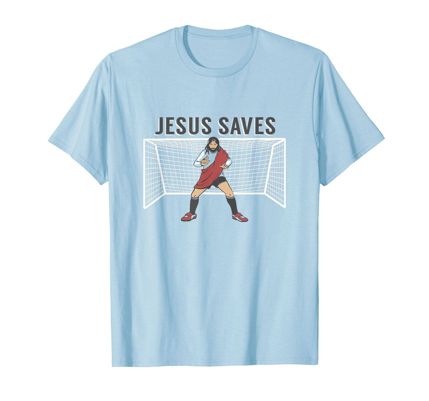 JESUS SAVES | Funny Christian, Christ Soccer Goalie T-shirt