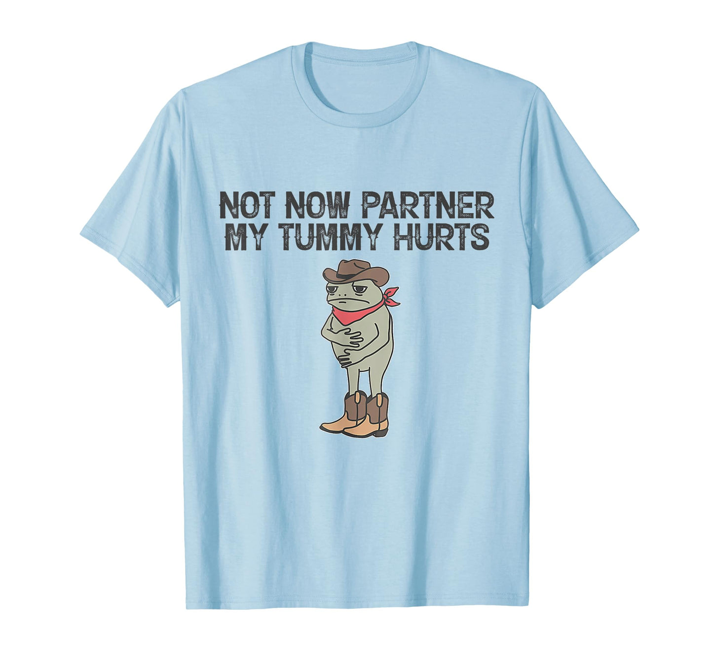 Not Now Partner My Tummy Hurts Funny Quote T-Shirt