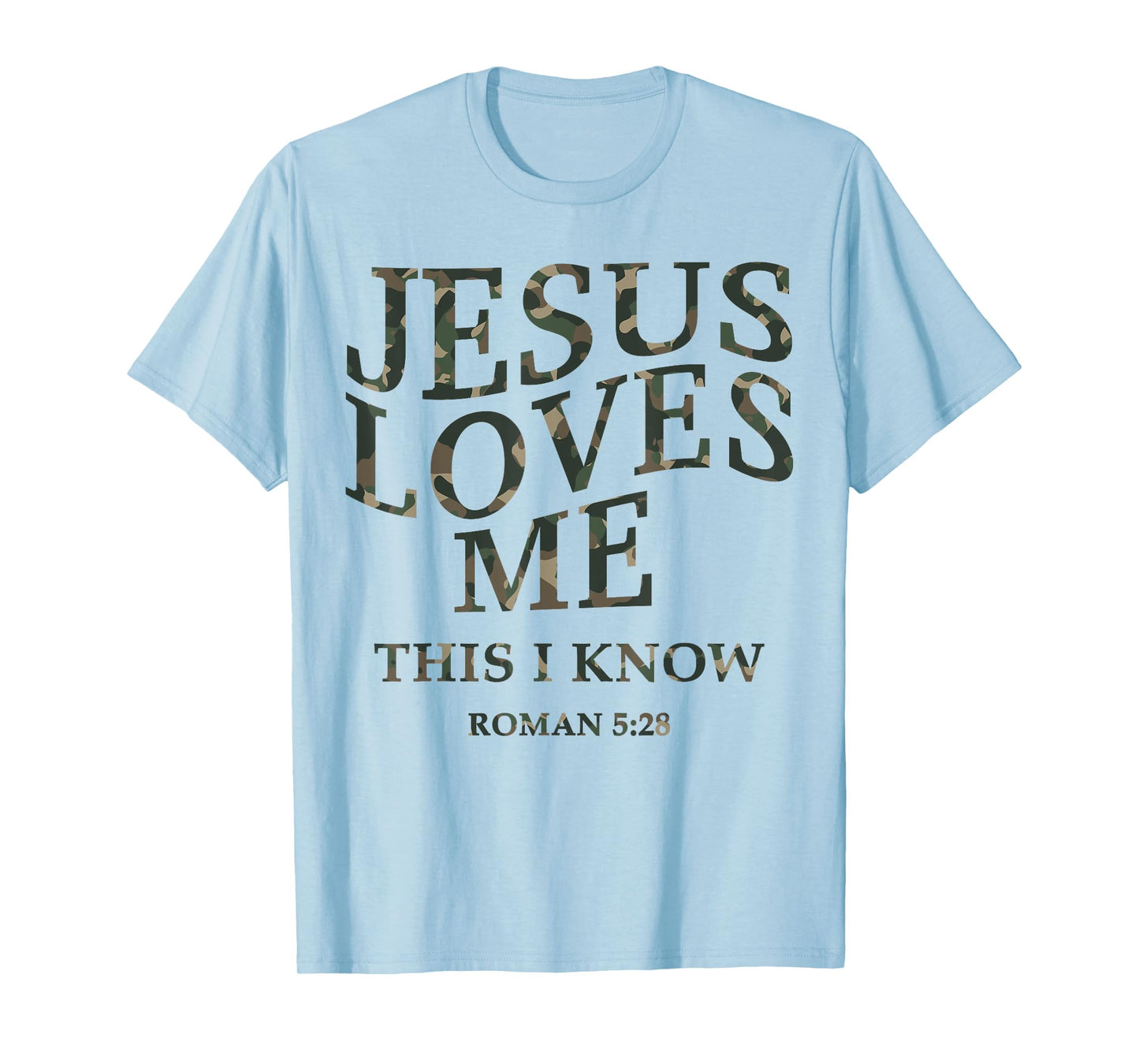 Camo Jesus Loves Me You Christian Youth Men God Son Brother T-Shirt