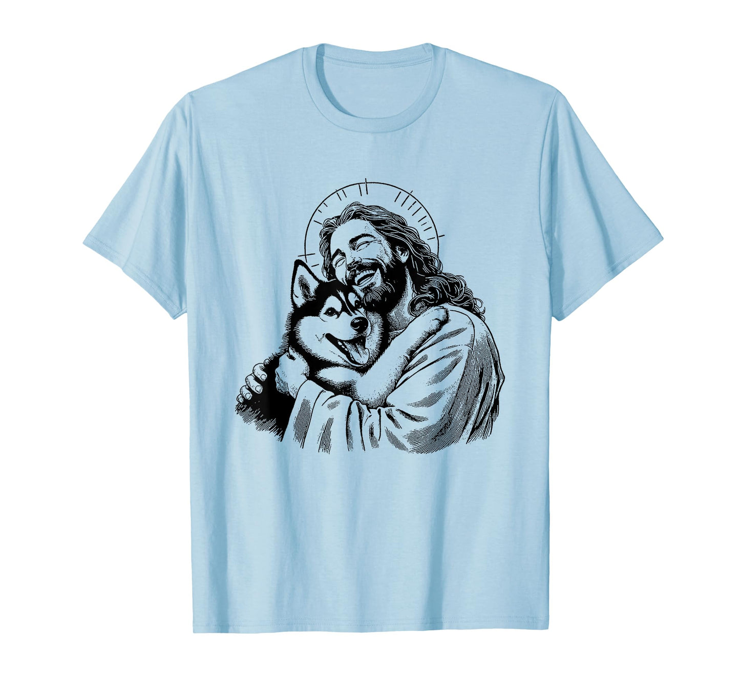Jesus Siberian Husky - Funny Christian Religious Dog Lover T-Shirt for Men Women Girls Kids