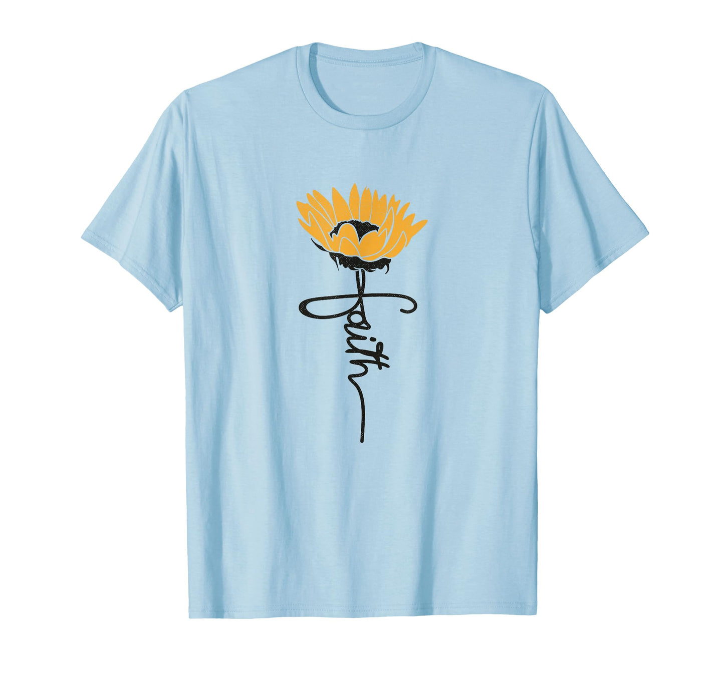Faith Sunflower Cute Religious Christian T-Shirt