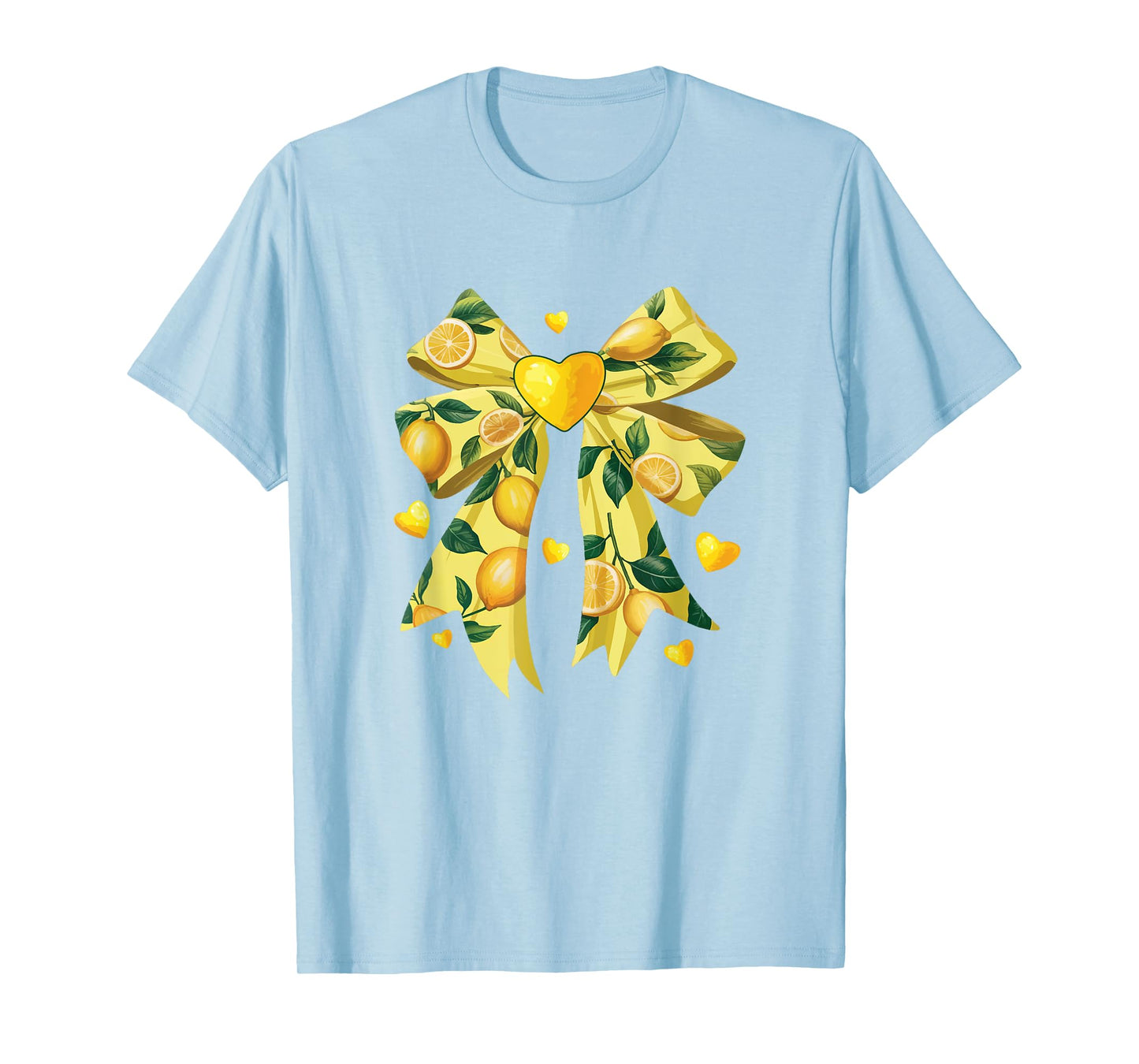 Lemon Fruit Coquette Bow For Women Girls Summer Vacation T-Shirt