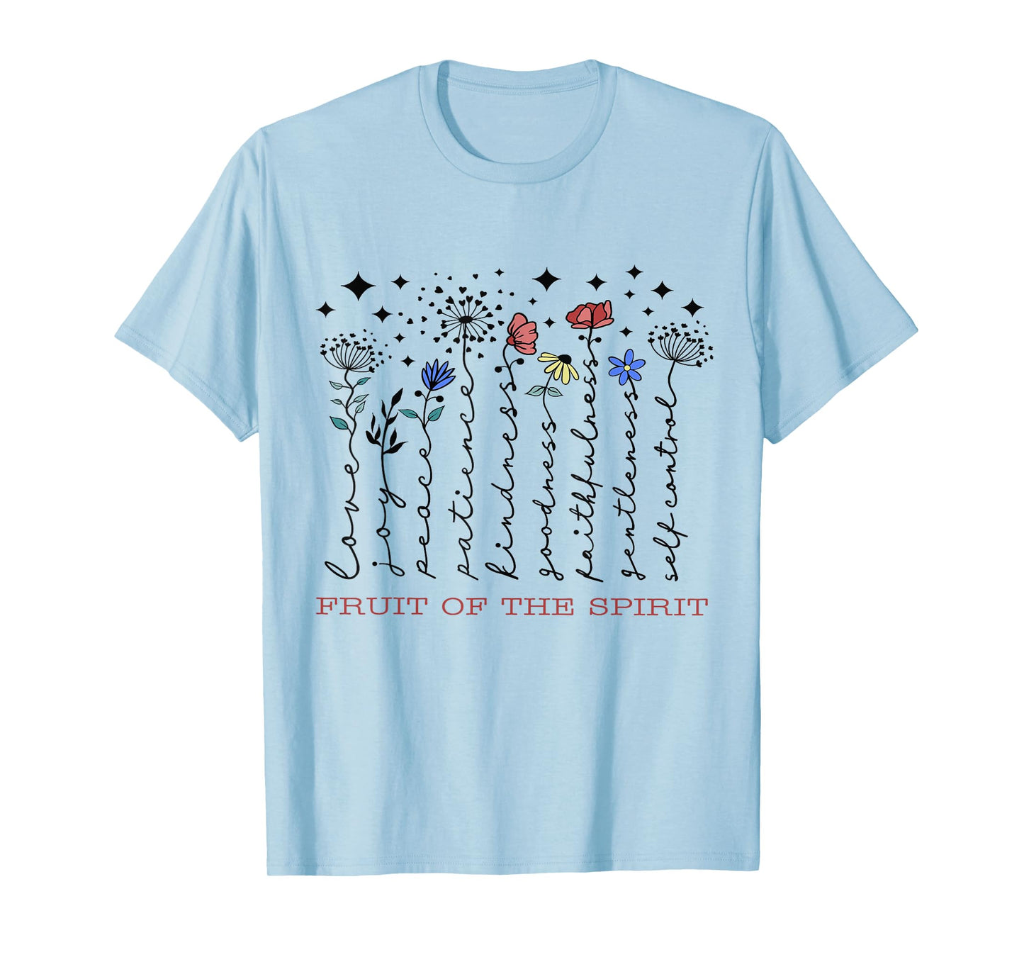 Fruit Of The Spirit Christian Religious Bible Verse Flowers T-Shirt
