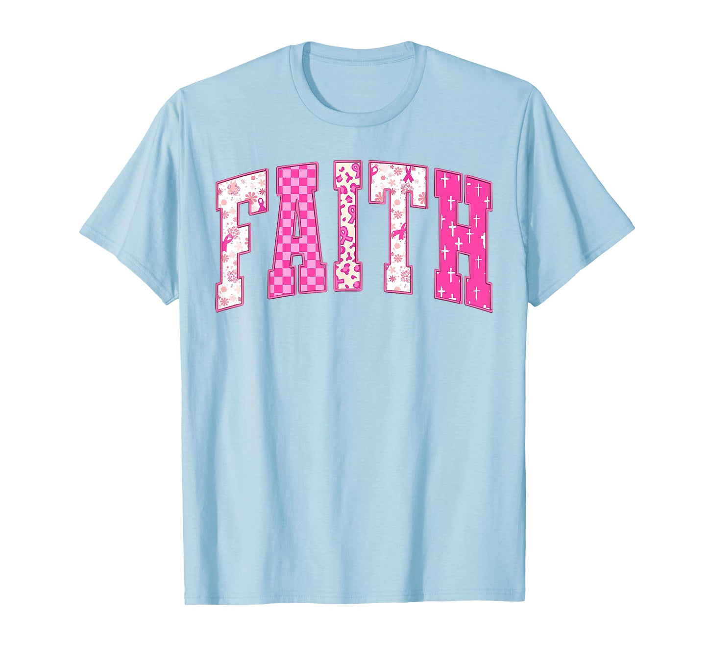 Breast Cancer Christian Fight Hope Faith Love Matching Group T-Shirt