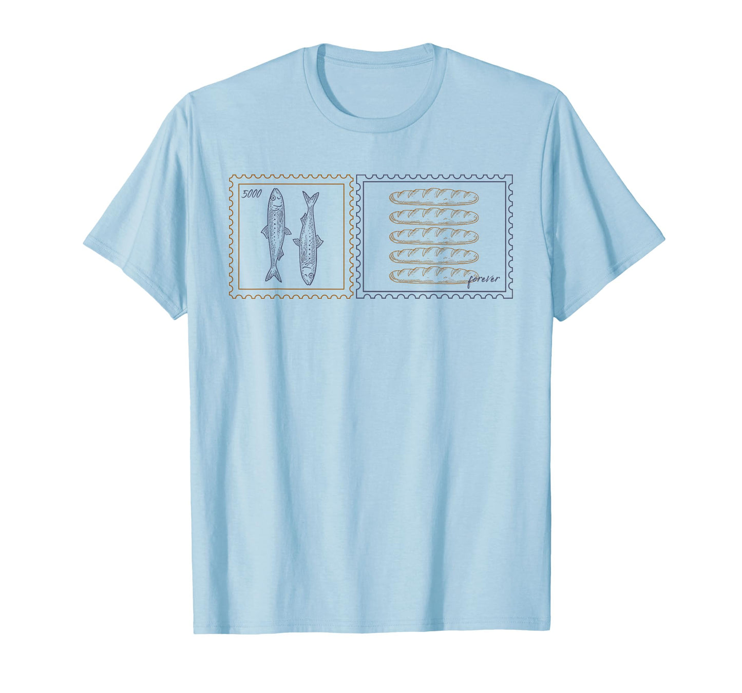 Fisherman Aesthetic Christian, 5000 Loaves & Fish by Jesus T-Shirt