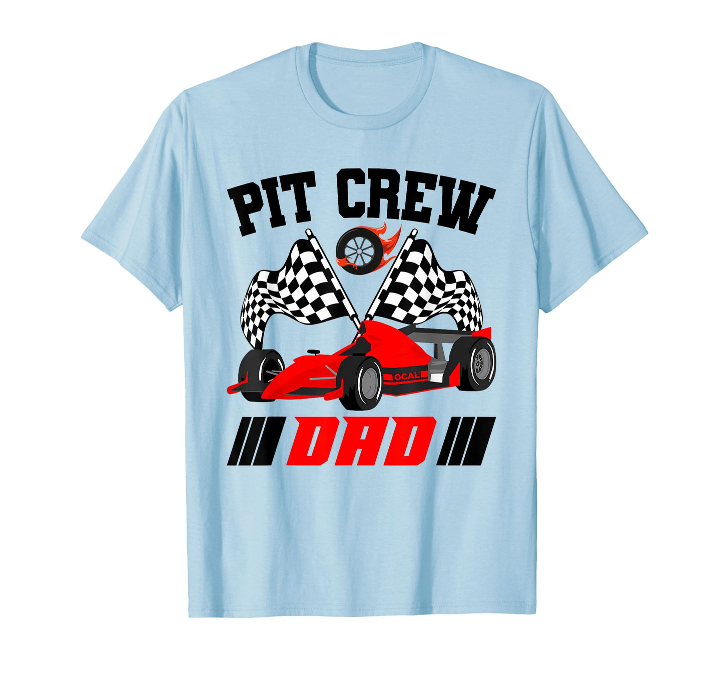 Dad Pit Crew Race Birthday Party Racing Matching Family T-Shirt