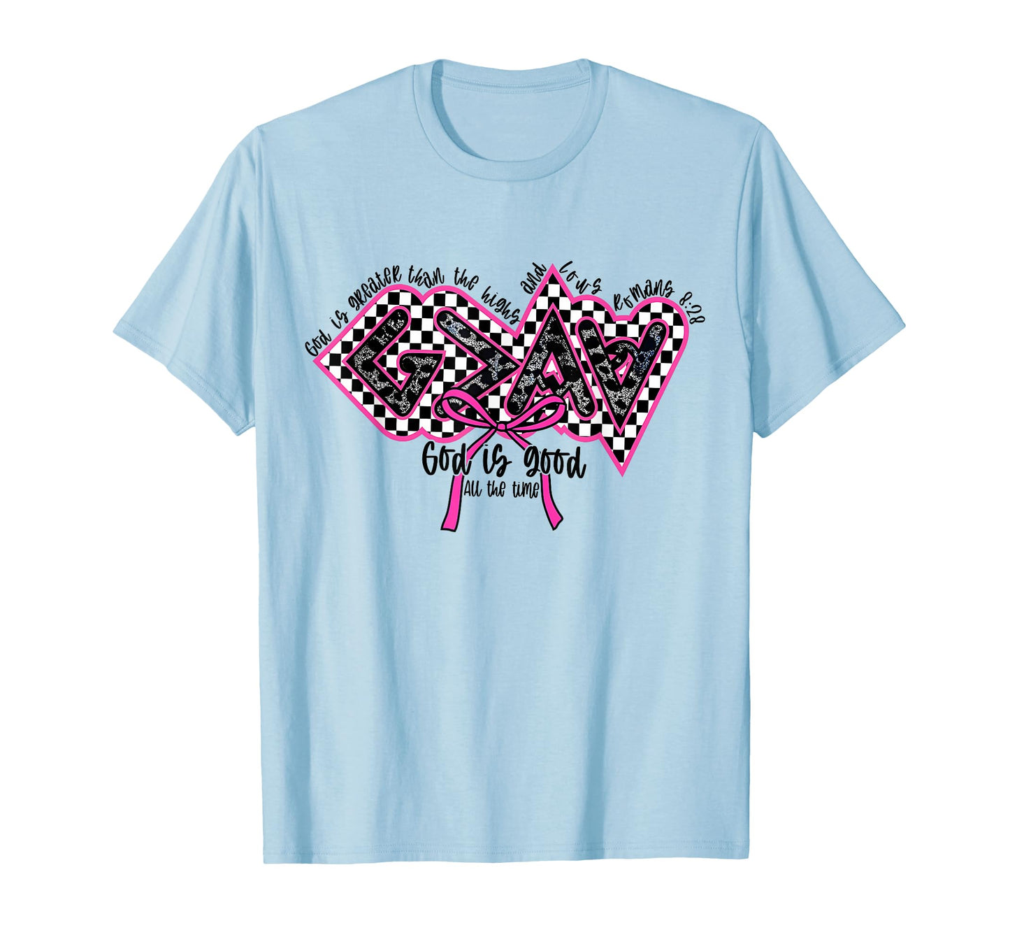 Christian God Is Good All The Time Jesus Coquette Bow T-Shirt
