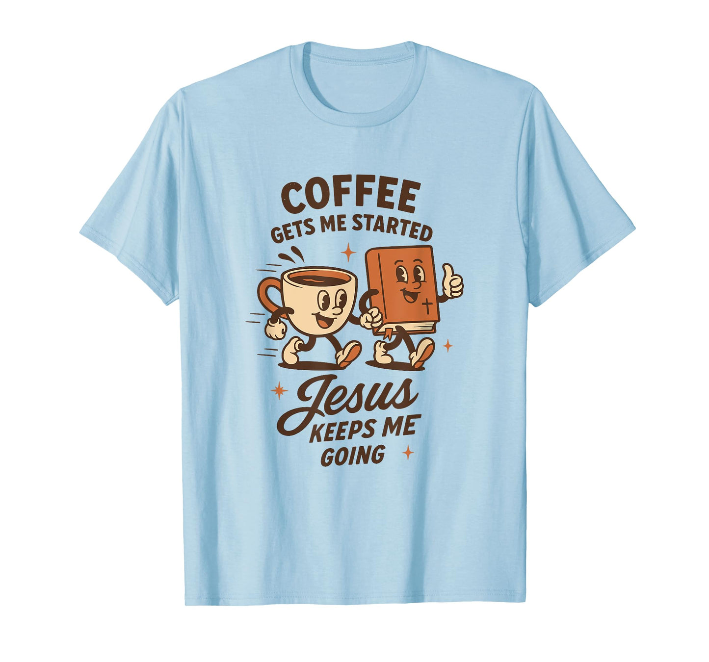 Coffee and Jesus Retro Christian Faith Based Coffee Lover T-Shirt