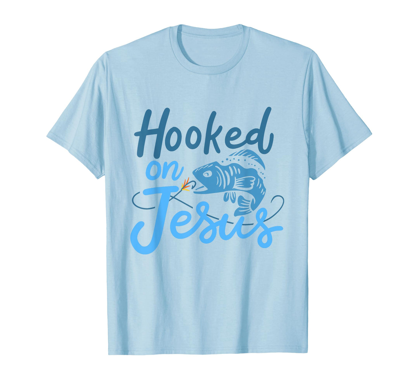 Hooked On Jesus Bass Fishing T-Shirt
