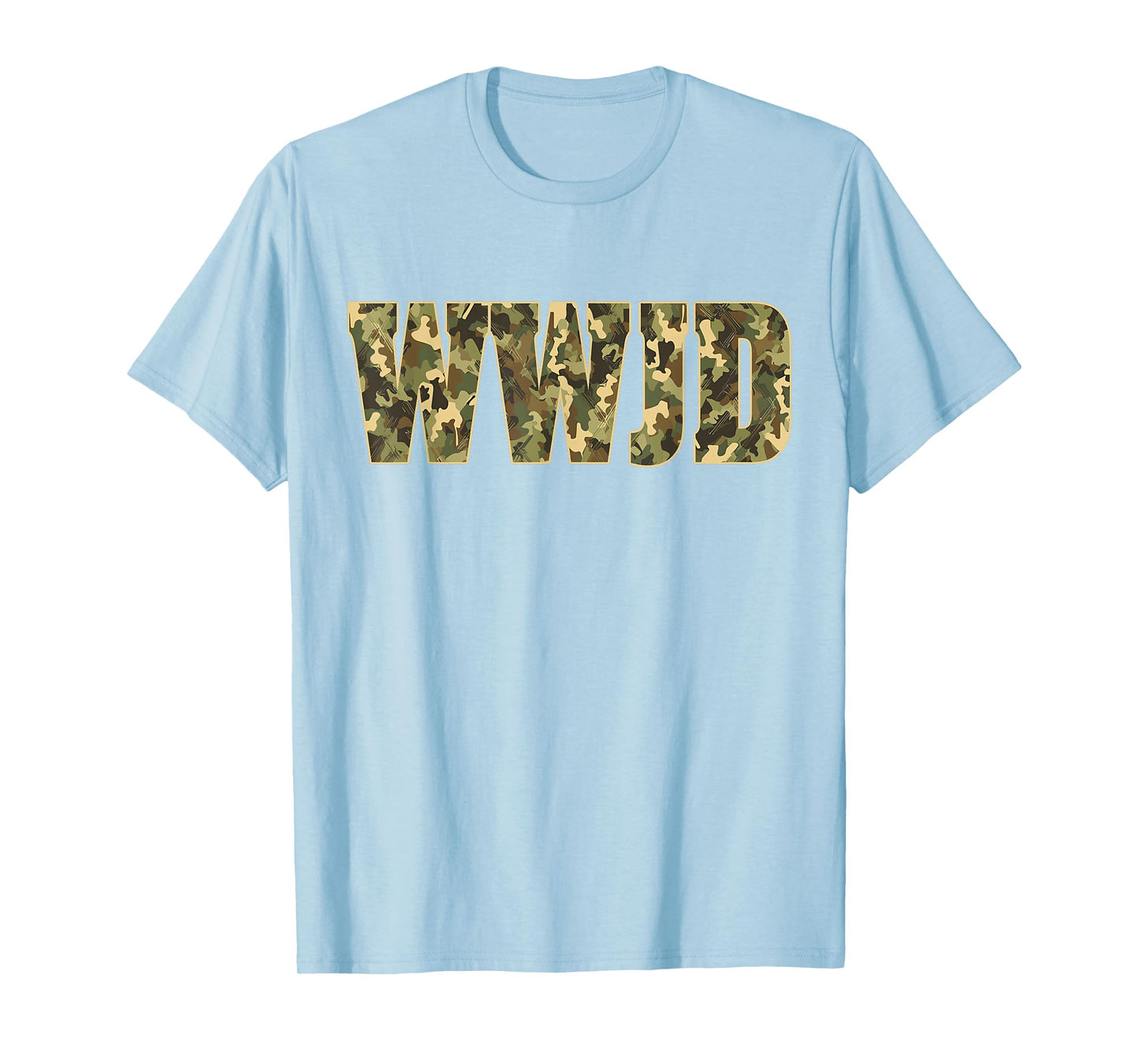 WWJD What Would Jesus Do Camo Christian Bible Faith T-Shirt