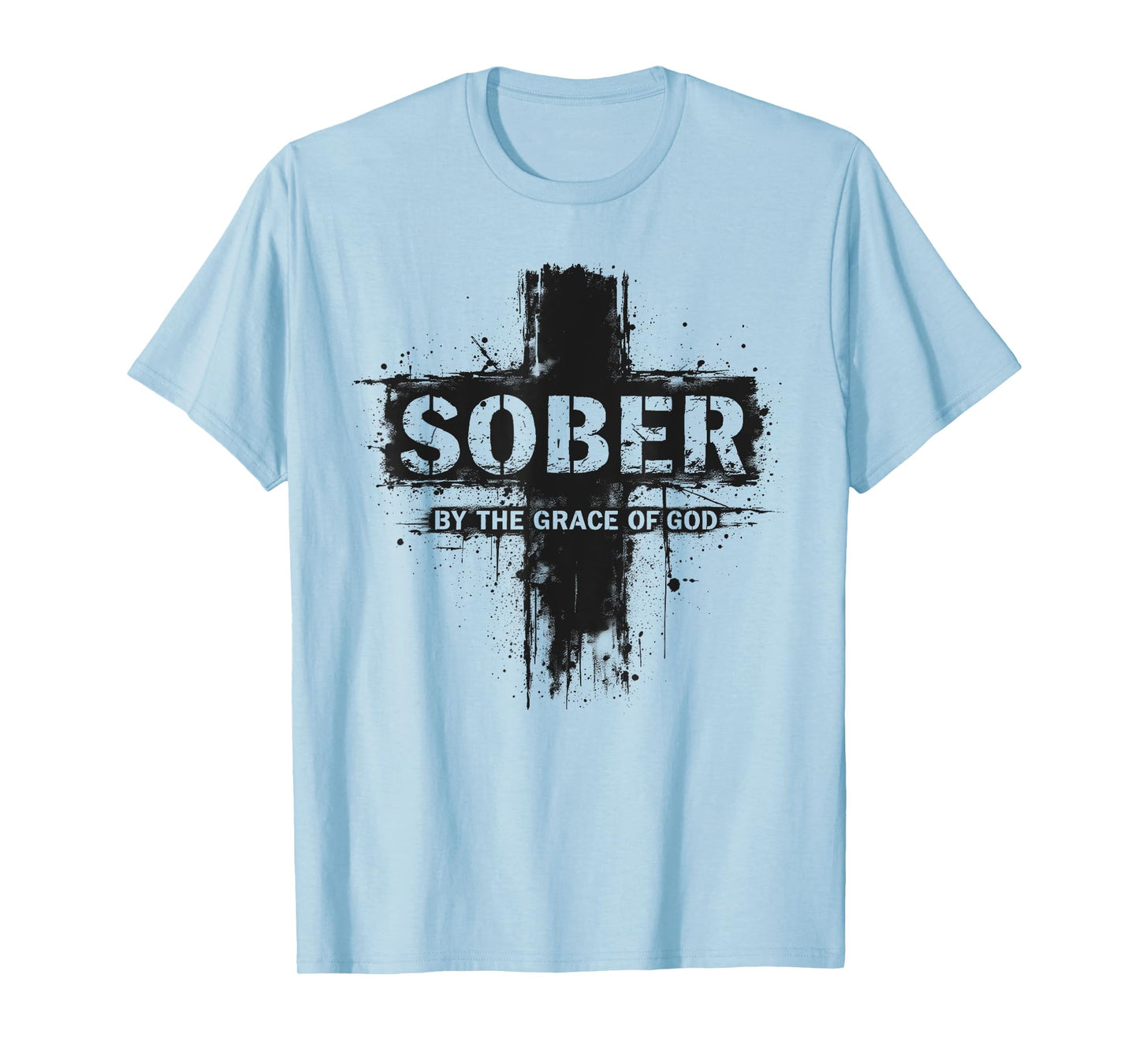 Sober By the Grace Of God Sobriety Christian Recovery AA T-Shirt