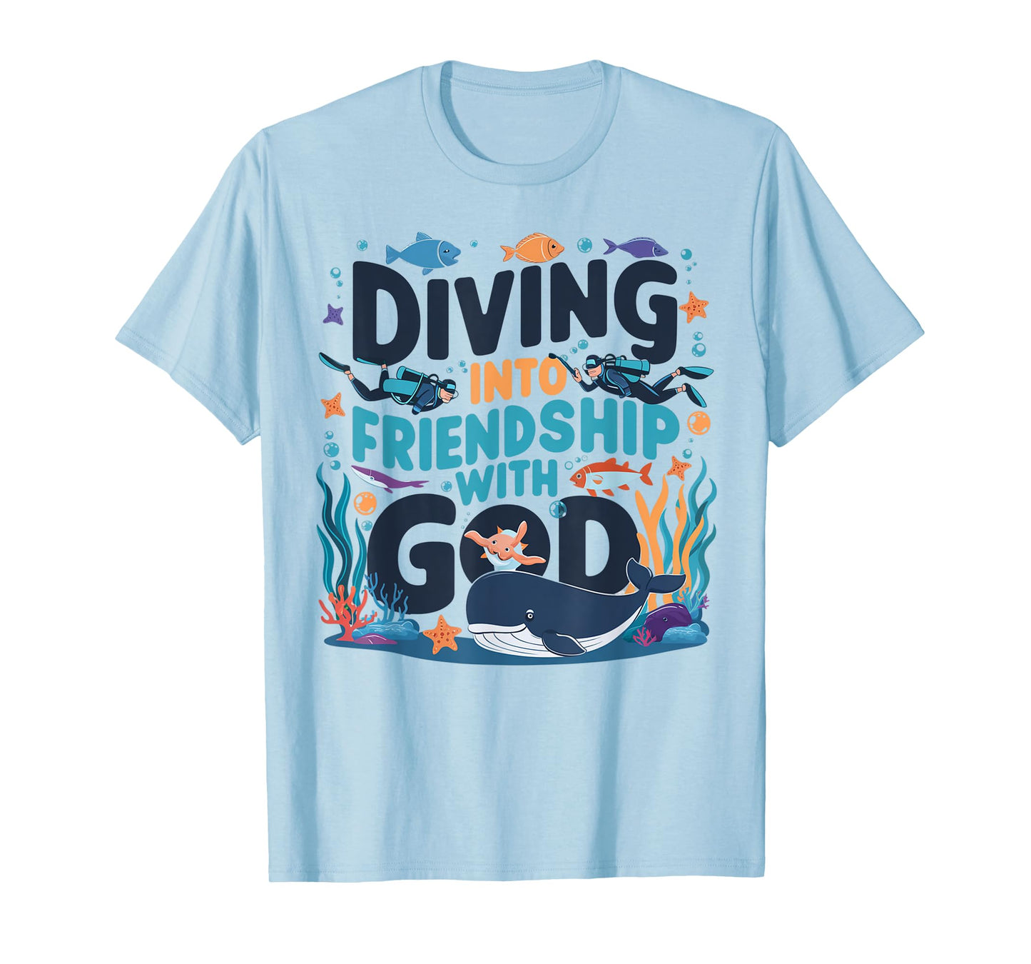 Diving Into Friendship With God Scuba VBS 2025 Christian T-Shirt