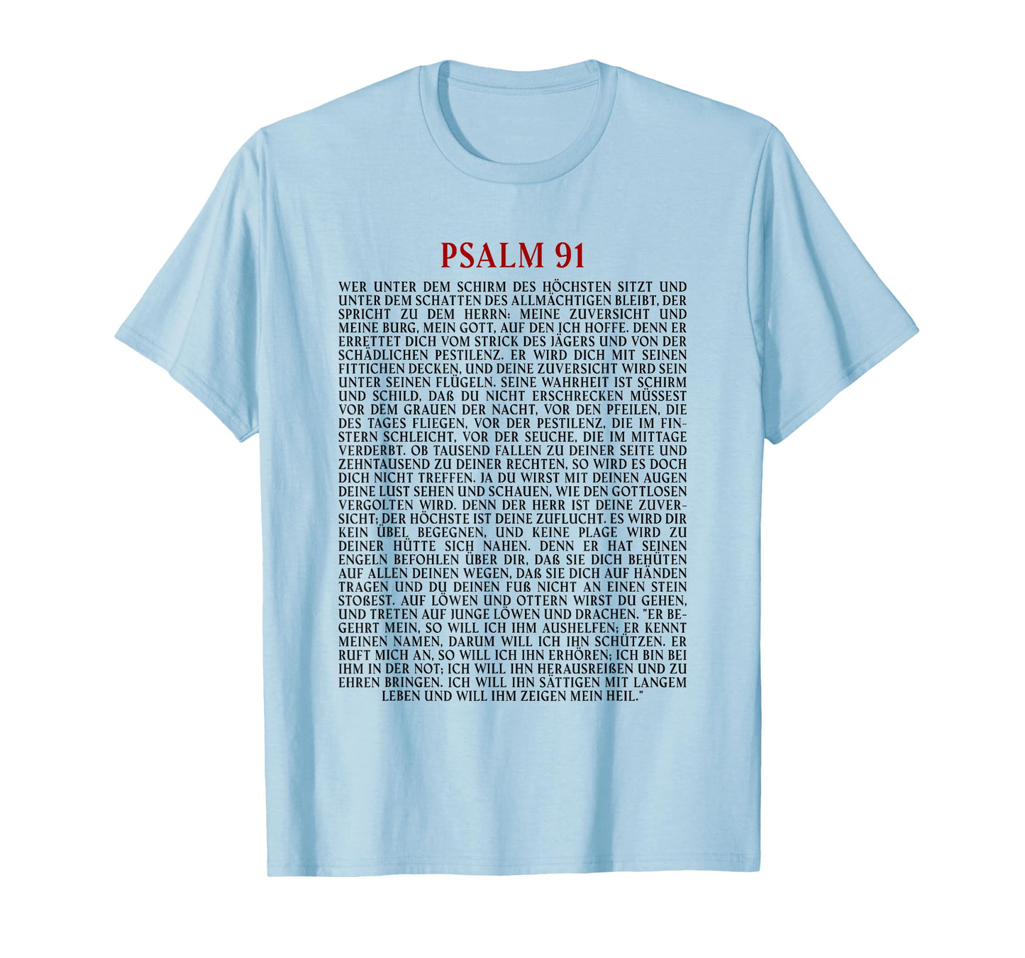 Psalms 91 Bible Verse Protection Safety Blessing (GERMAN) T-Shirt