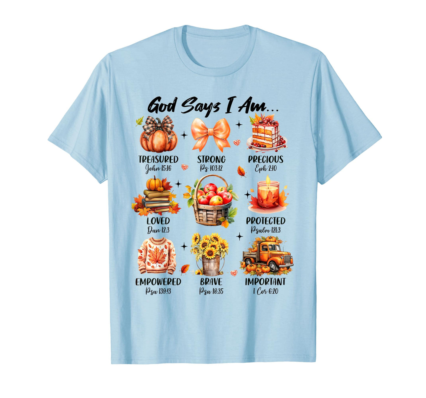 Retro God Says I Am Christian Faith Jesus Fall Thanksgiving T-Shirt