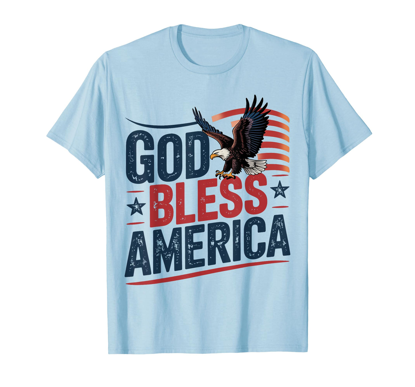 God Bless America Eagle American Flag Patriotic 4th of July T-Shirt
