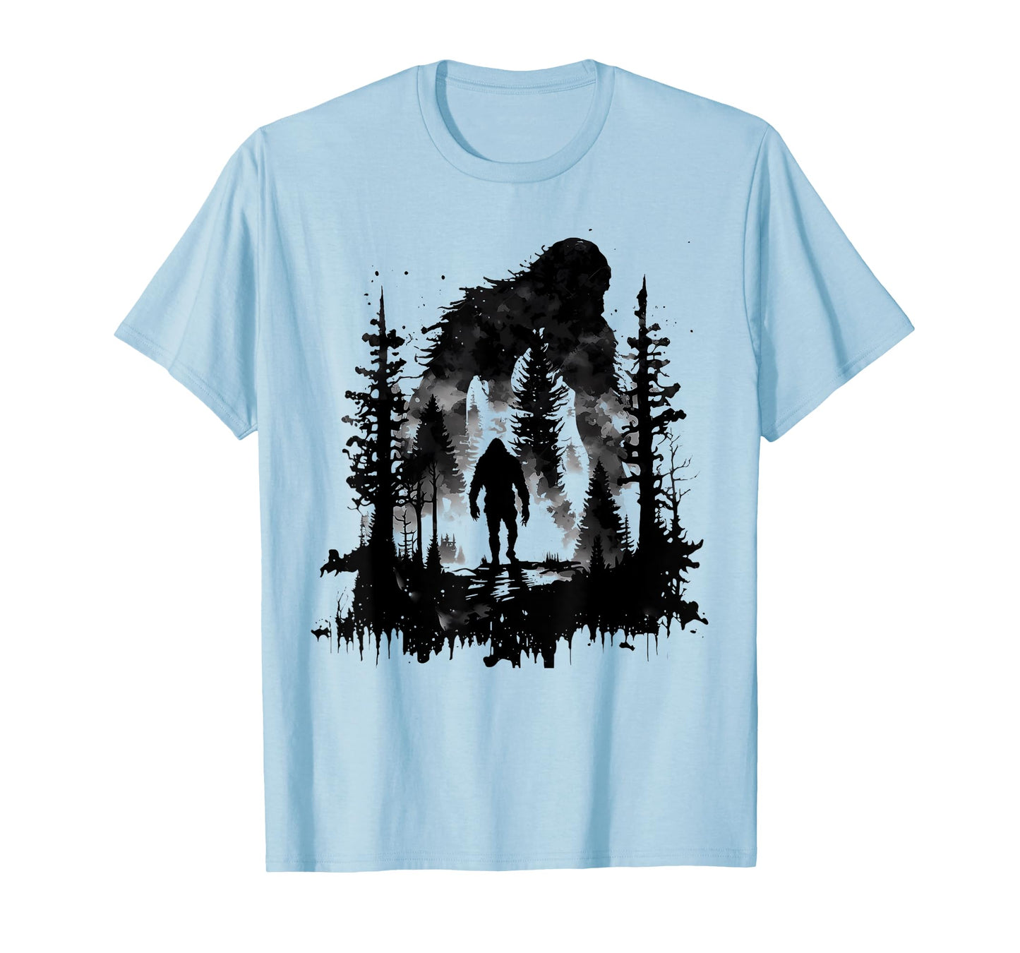 Bigfoot Sasquatch In The Forest For Men Women Kids T-Shirt