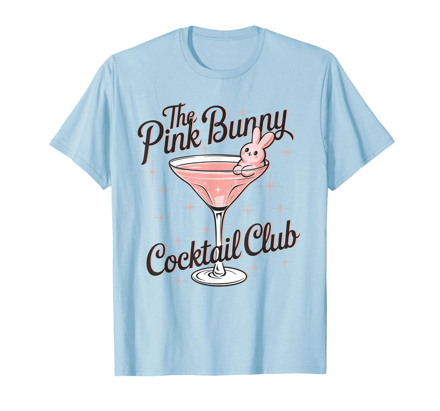 Pink Martini Easter Bunny Cocktail Social Club Happy Easter T-Shirt