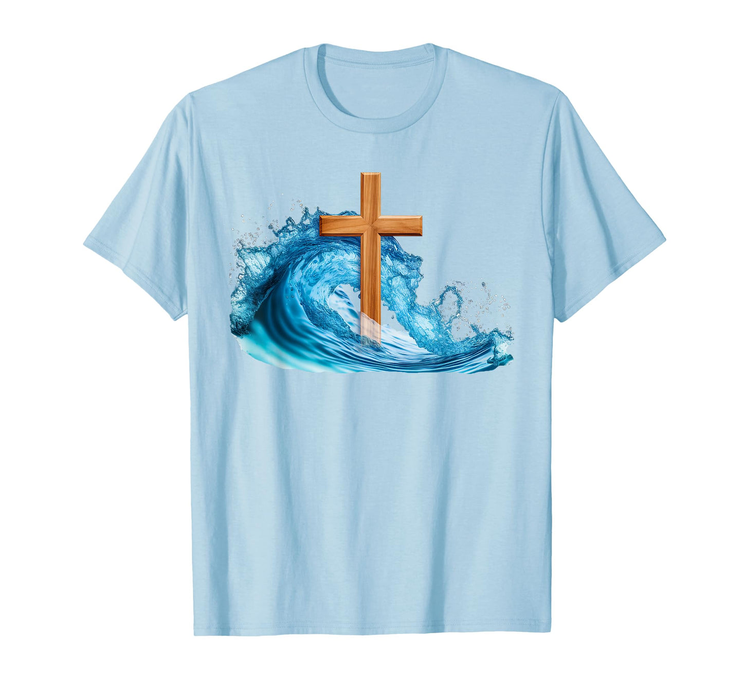 Water Baptism Christian Faith Cross of Jesus Christ – White T-Shirt
