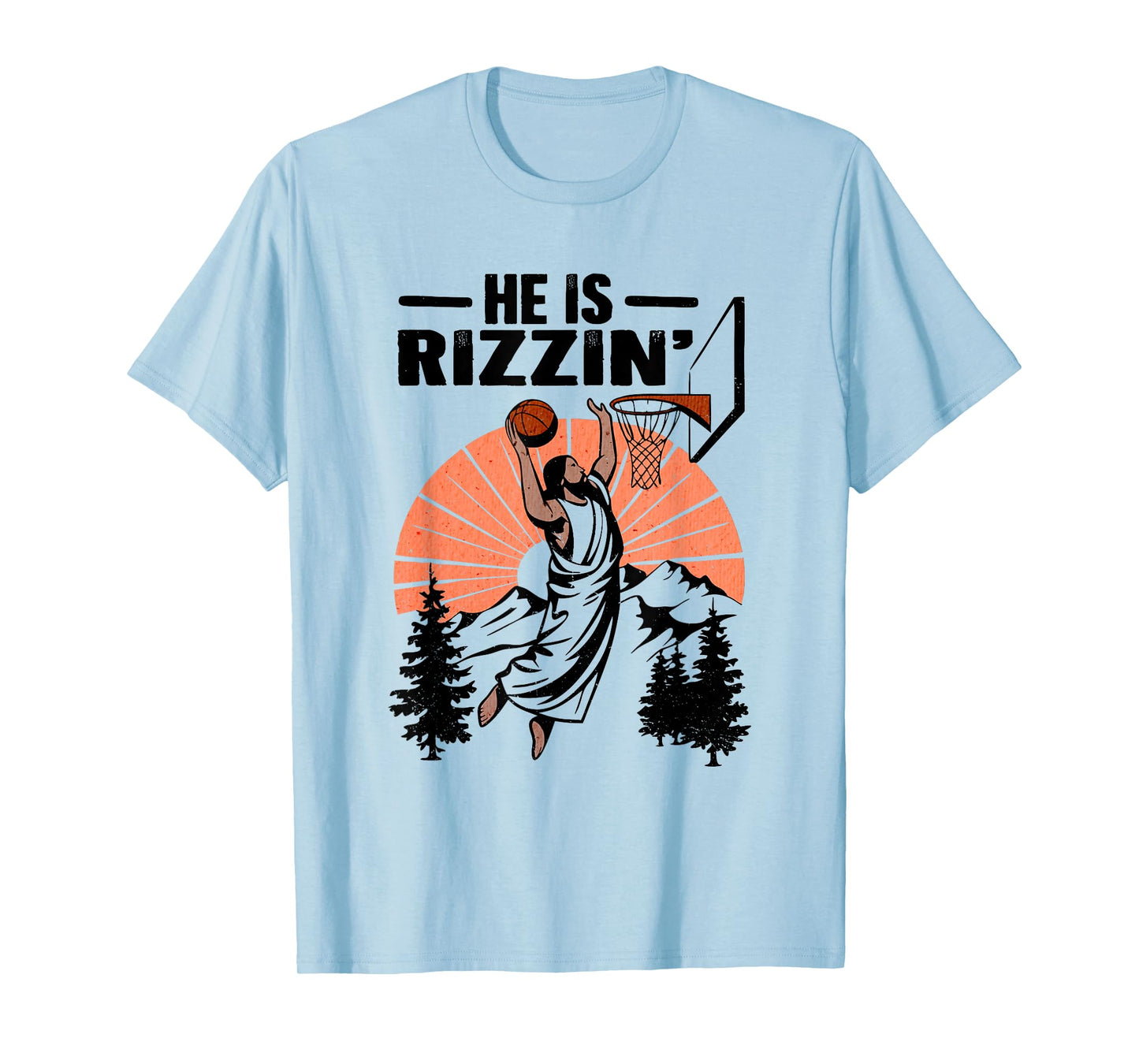 He is Rizzin Jesus Playing Football Game Day Sports Rizz T-Shirt