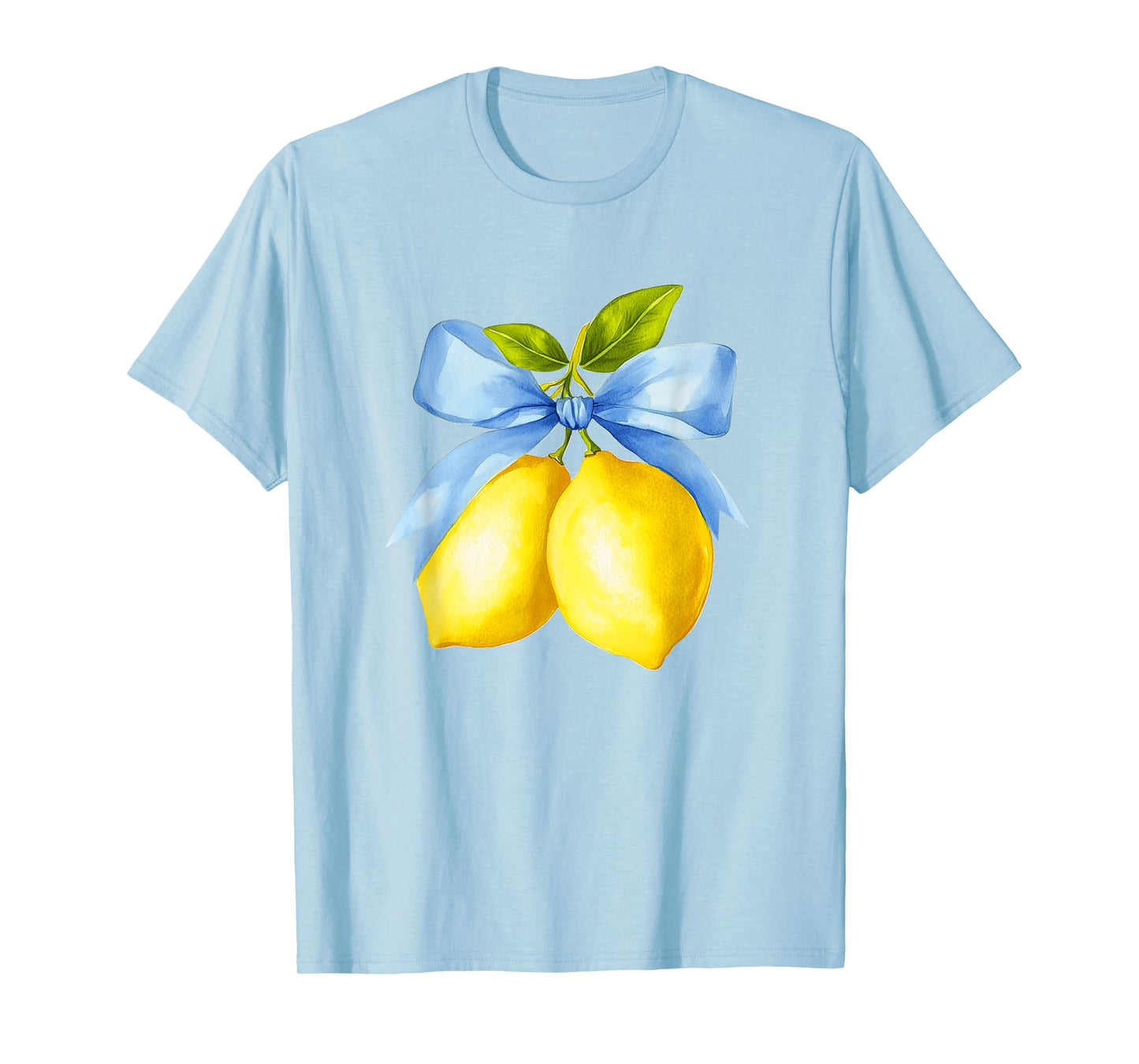 Lemon Graphic for Women Girls Fruit Coquette Bow Summer T-Shirt