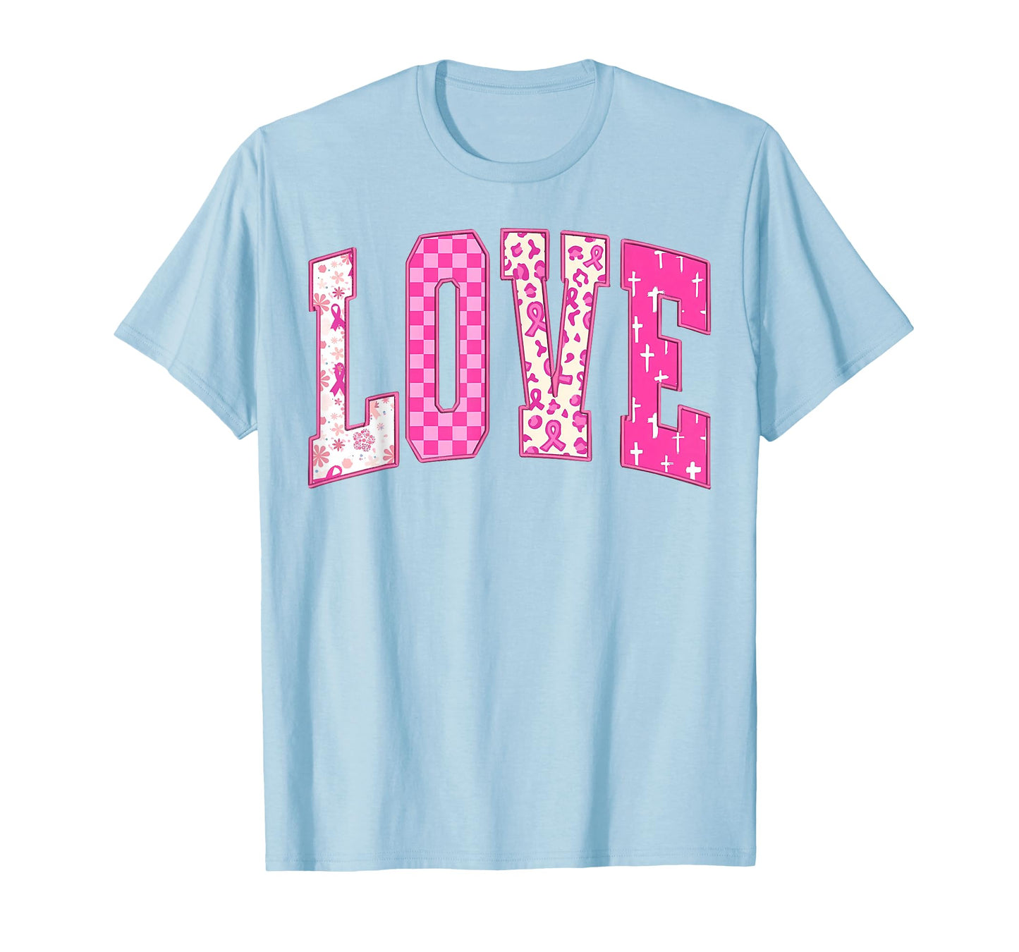 Breast Cancer Christian Fight Hope Faith Love Matching Group T-Shirt