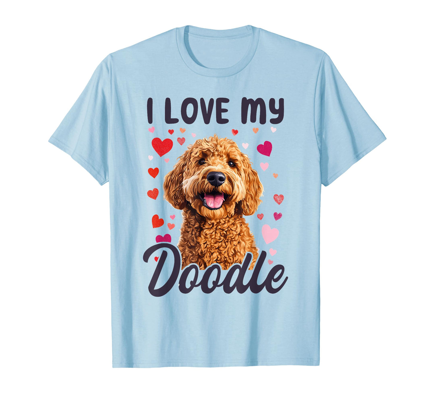 Goldendoodle Dog Breed I Love My Doodle Men Women Kids T-Shirt