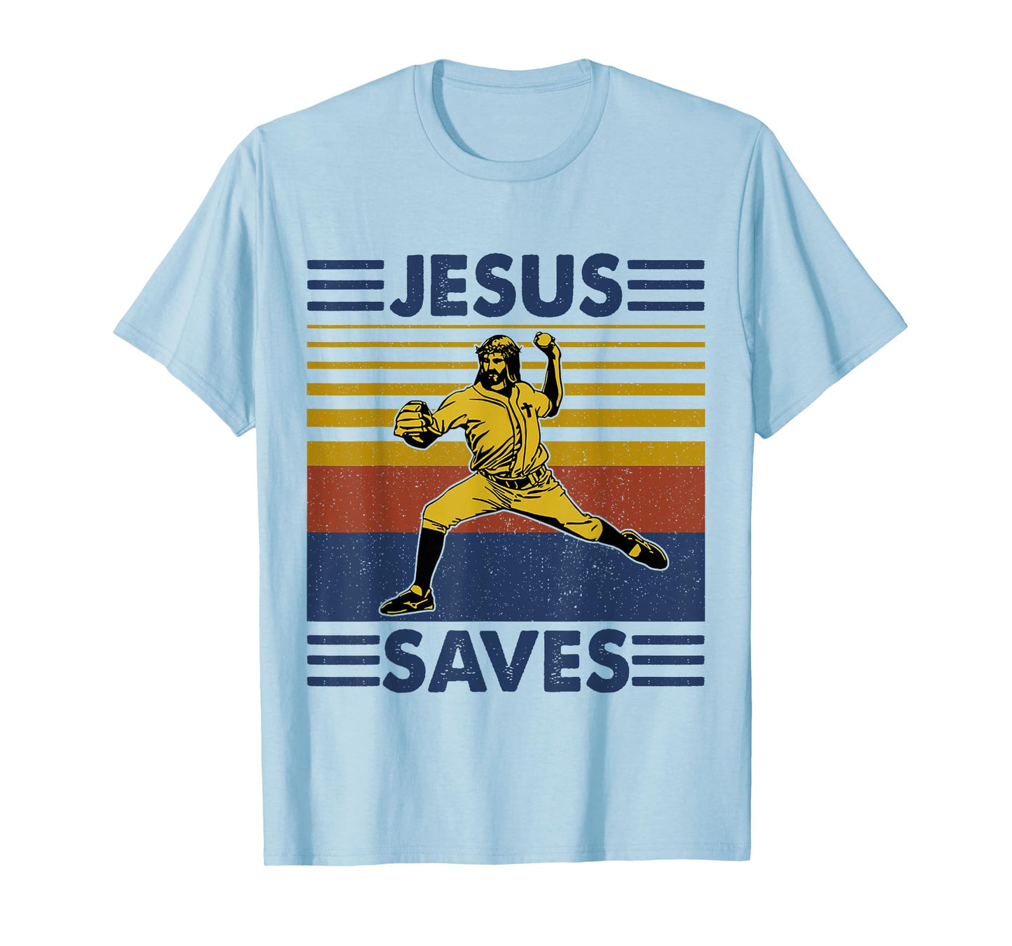 Jesus Save Funny Jesus Playing Baseball T-Shirt